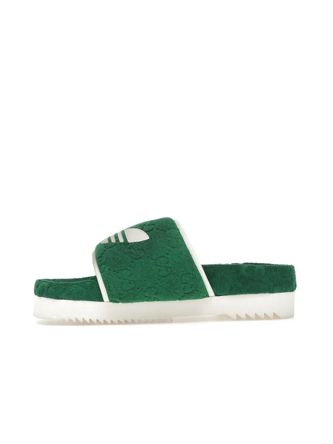 Женские сандалии-платформа с принтом Adidas x Gucci GG Platform Sandal Adidas — изображение 3 из 4, зеленый