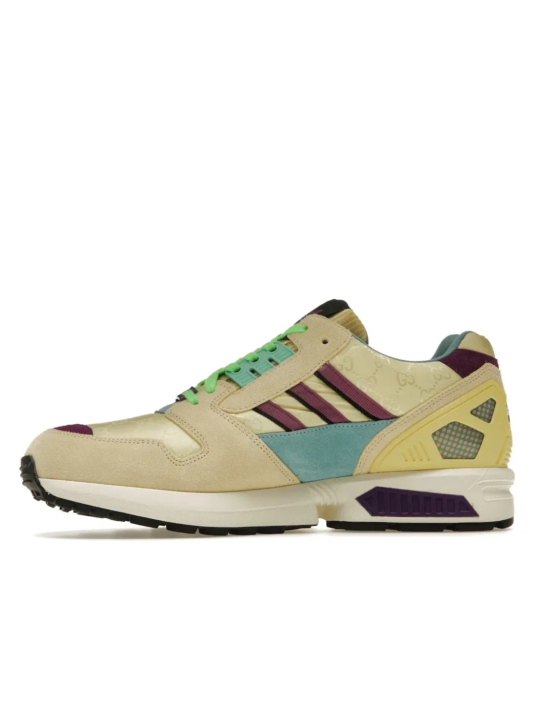 Мужские кроссовки с принтом Adidas x Gucci — изображение 3 из 4, бежевый