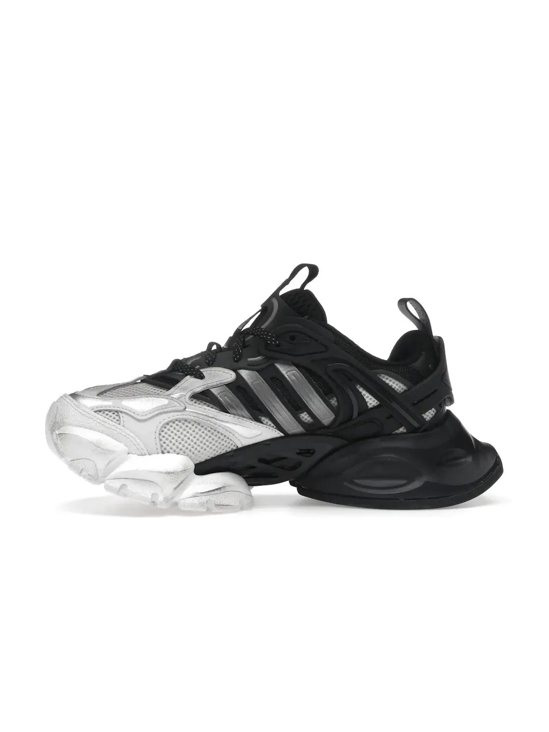 Мужские кроссовки Lifestyle с дополнительной шнуровкой Adidas XLG Runner Deluxe — изображение 3 из 4, белый/черный