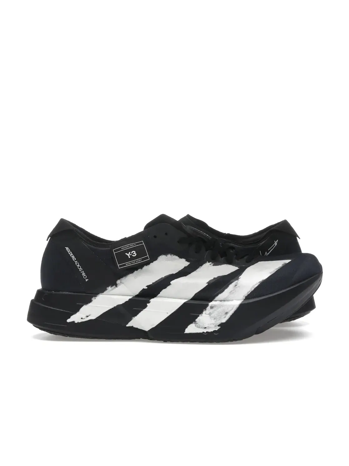 Мужские кроссовки беговые Y-3 Adios Pro 4 Adidas — изображение 1 из 4, черный/черный/белый