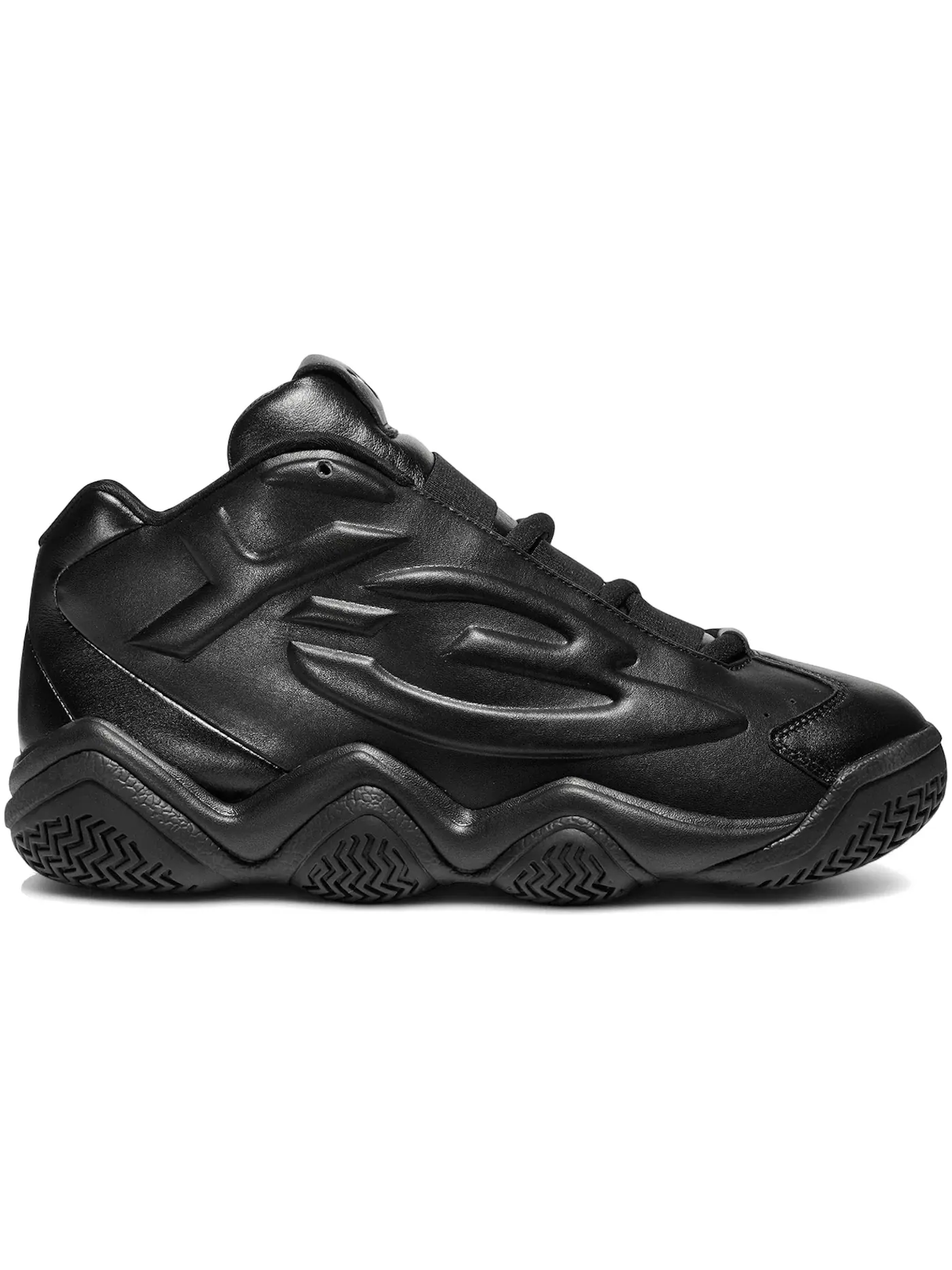 Мужские кроссовки с верхом из кожи Y-3 Megaball Adidas — изображение 1 из 1, черный/черный/черный