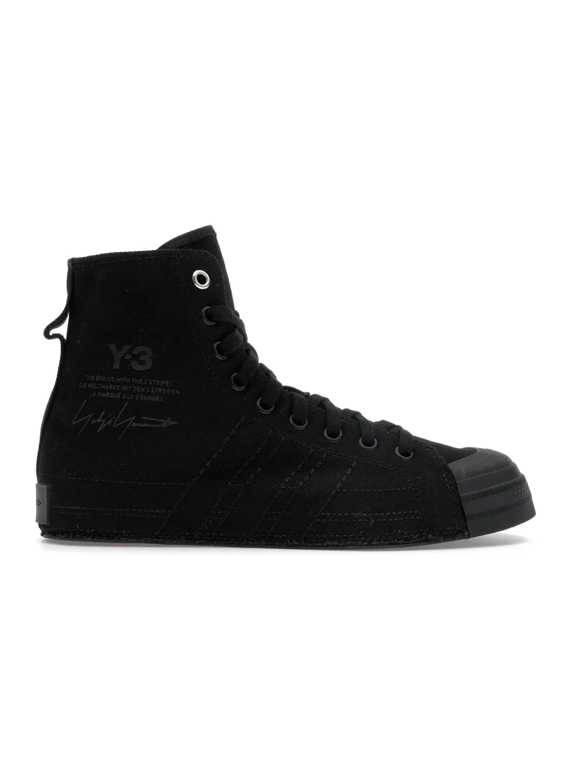 Мужские кроссовки Lifestyle Adidas Y-3 Nizza Hi — изображение 1 из 4, черный/черный/черный
