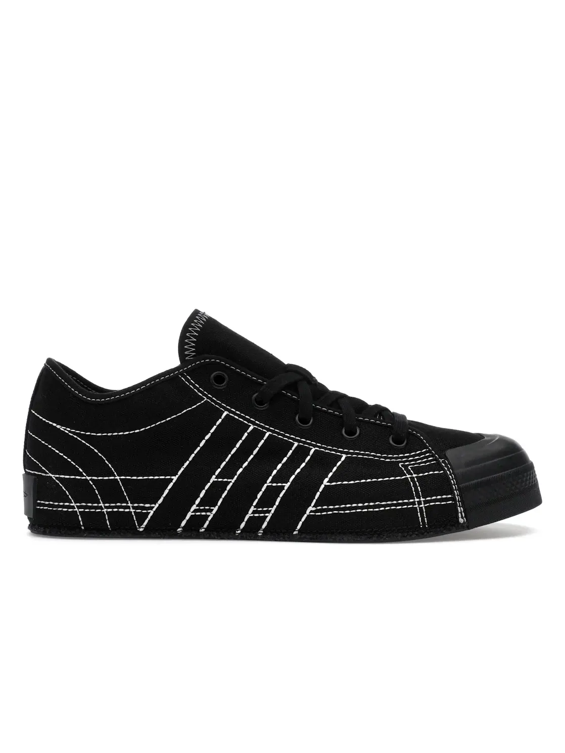 Мужские кроссовки Lifestyle Y-3 Nizza Low Adidas — изображение 1 из 4, черный/черный/белый