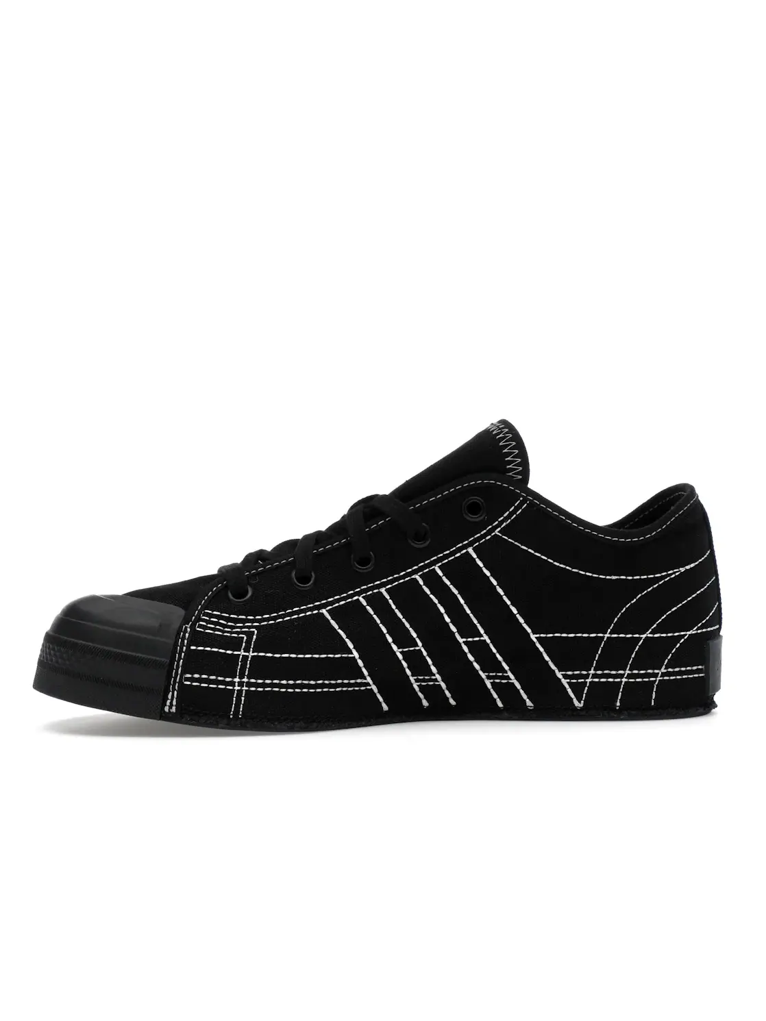 Мужские кроссовки Lifestyle Y-3 Nizza Low Adidas — изображение 3 из 4, черный/черный/белый