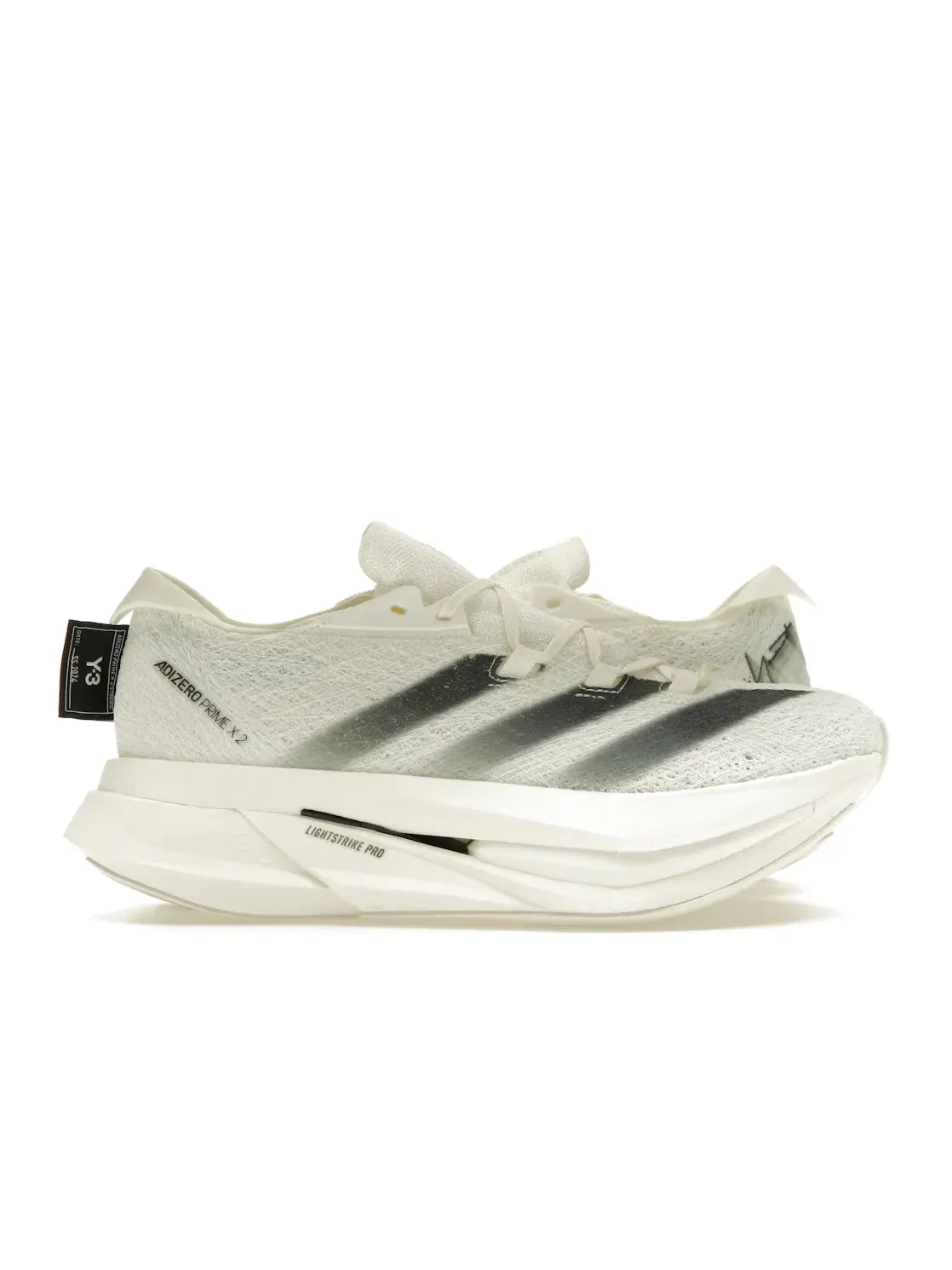 Мужские кроссовки с технологией Strung Adidas Y-3 Prime x 2 Strung — изображение 1 из 3, белый/черный/белый