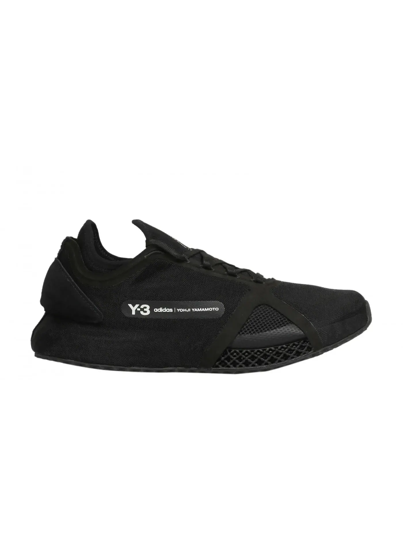 Мужские кроссовки с сетчатым верхом Adidas Y-3 Runner 4D IO — изображение 1 из 1, черный/черный/черный