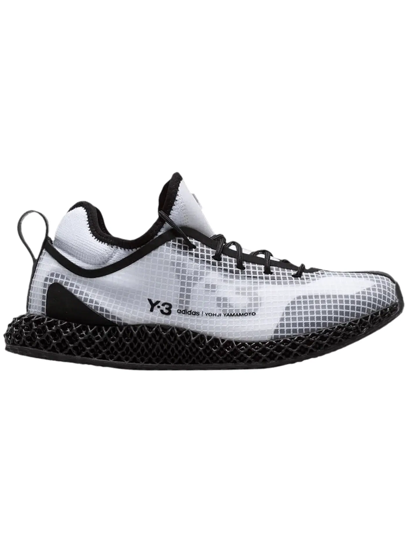 Мужские кроссовки с технологией 4D Adidas Y-3 Runner 4D IO — изображение 1 из 1, черный/белый