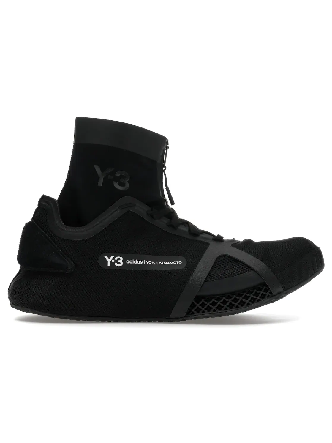 Мужские кроссовки с технологией 4D Adidas Y-3 Runner 4D IOW — изображение 1 из 4, черный/черный/белый