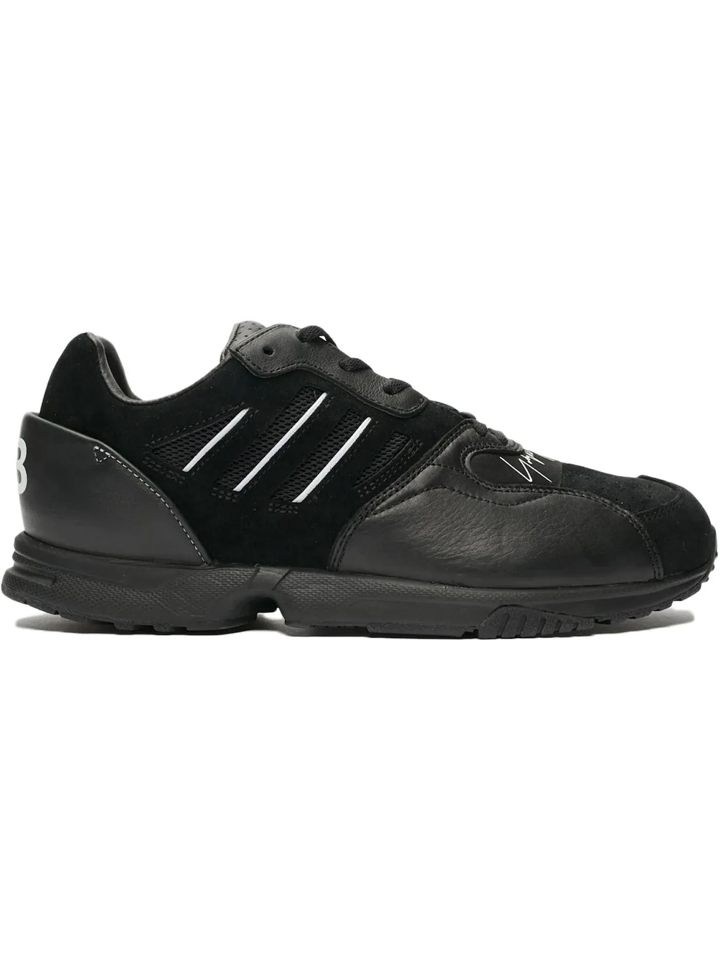 Мужские кроссовки Lifestyle Adidas Y-3 ZX Run — изображение 1 из 1, черный/черный/белый