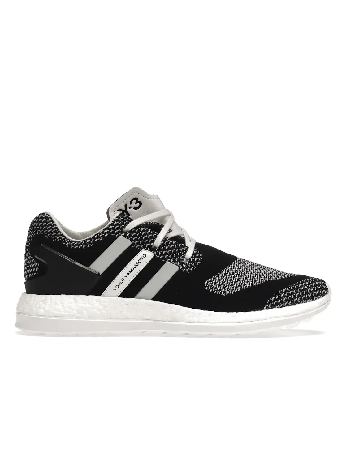 Мужские кроссовки Lifestyle с принтом Adidas Y-3 Pureboost ZG Knit — изображение 1 из 4, черный/черный/белый