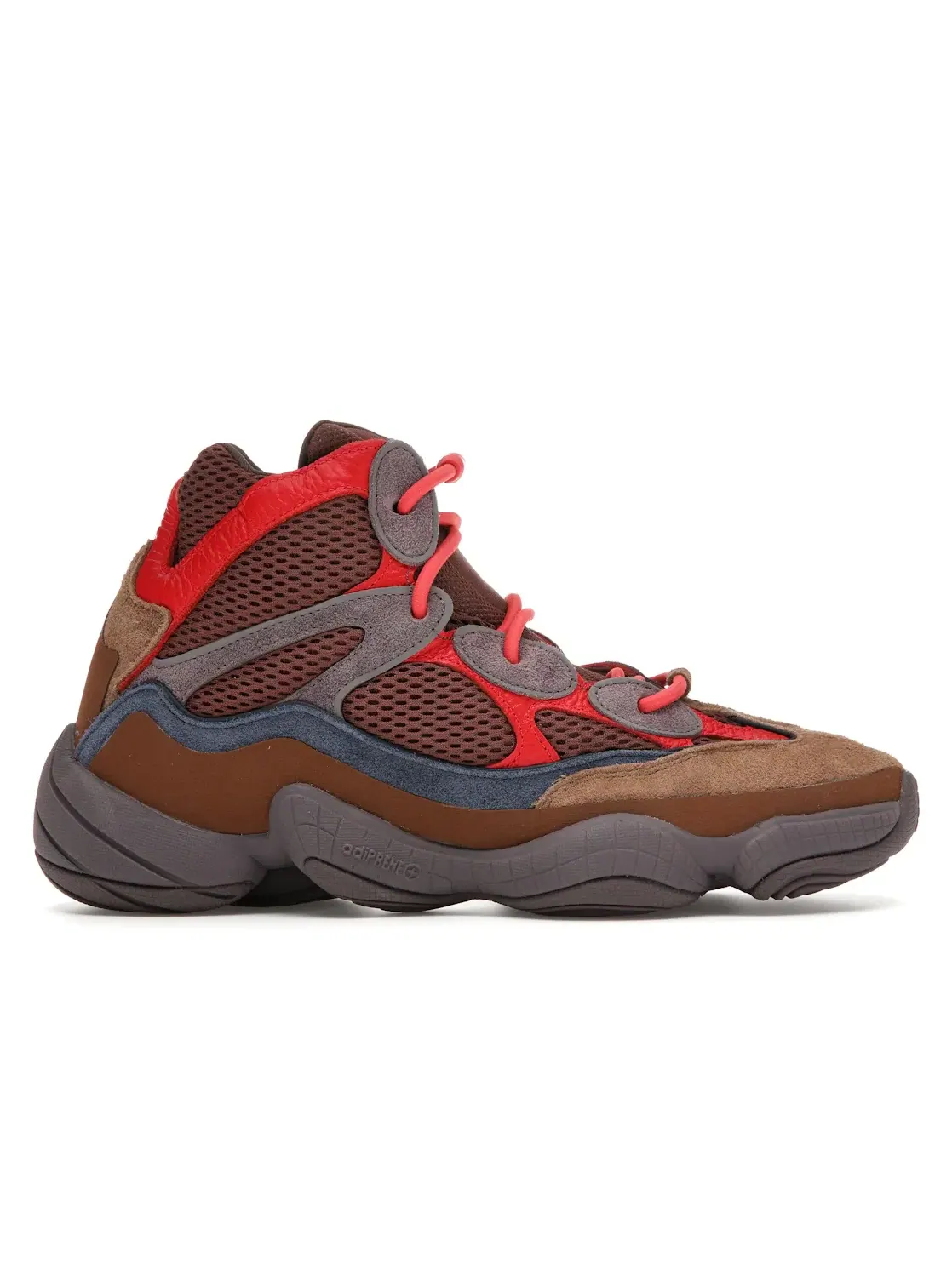 Мужские кроссовки Lifestyle с верхом из сетки и замши Adidas Yeezy 500 High — изображение 1 из 4, индиго/красный