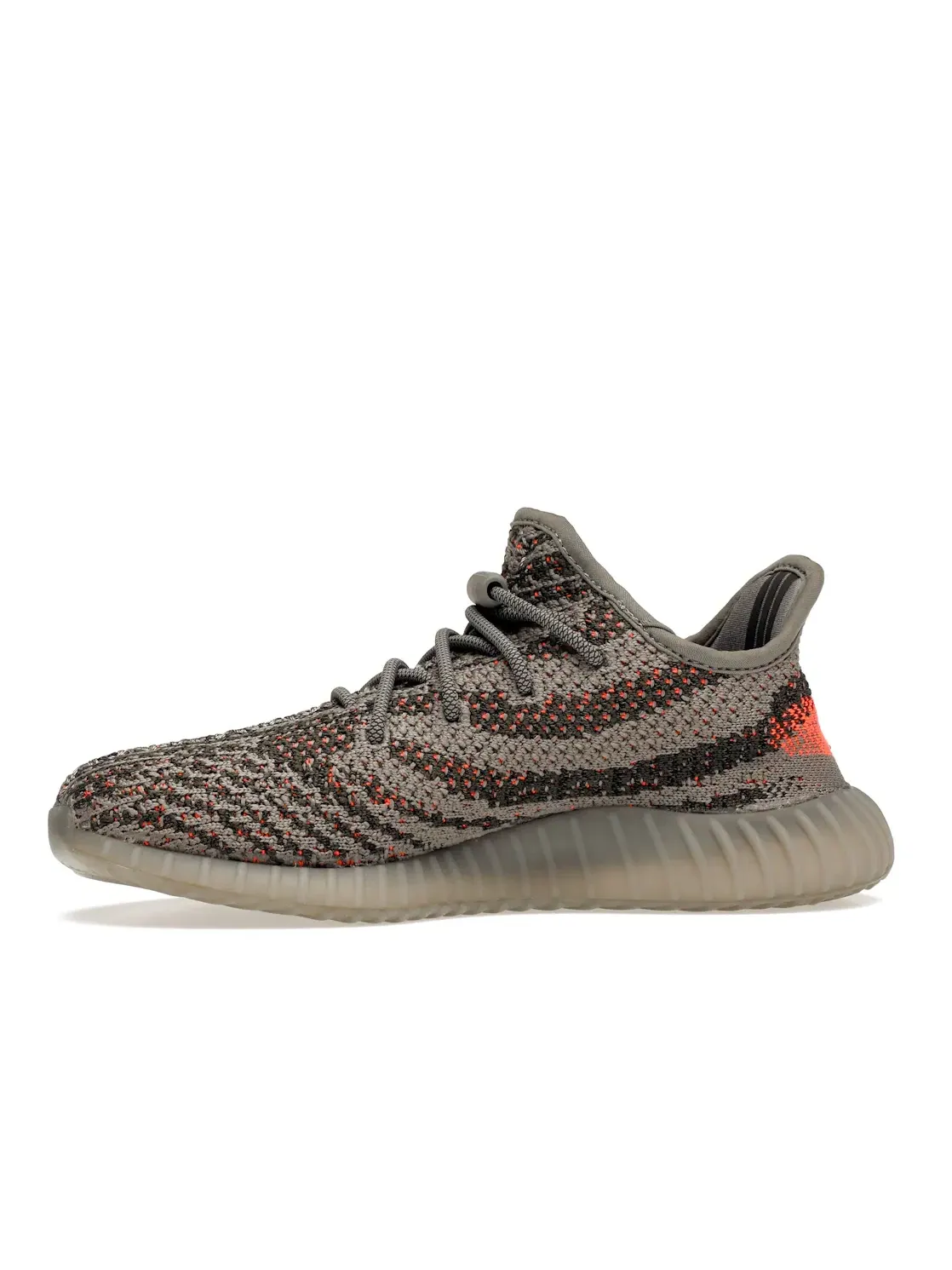 Детские кроссовки Lifestyle с принтом Adidas Yeezy Boost 350 V2 — изображение 3 из 4, серый/красный
