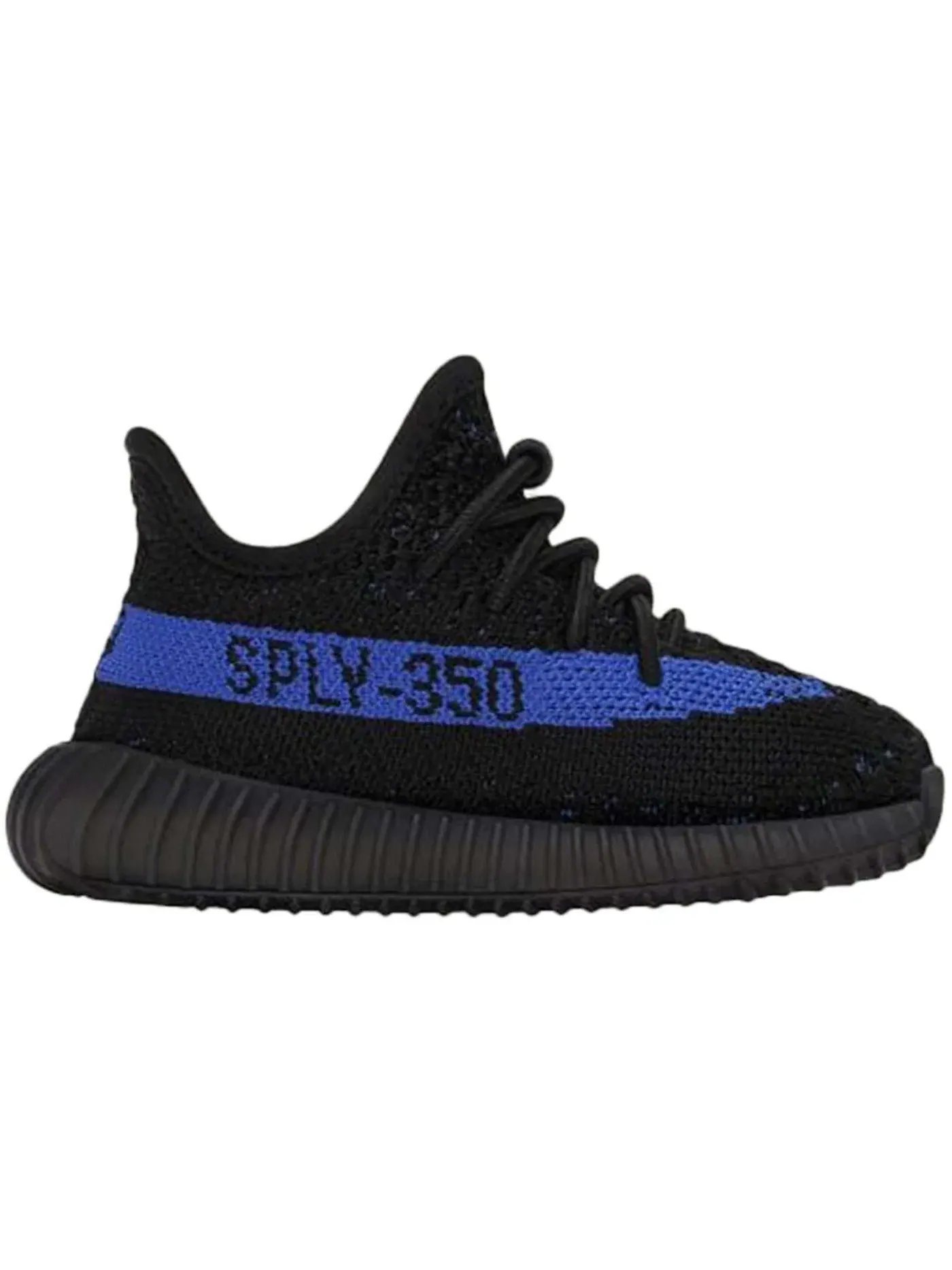 Детские кроссовки с ярким принтом Adidas Yeezy Boost 350 V2 — изображение 1 из 1, черный/синий/черный