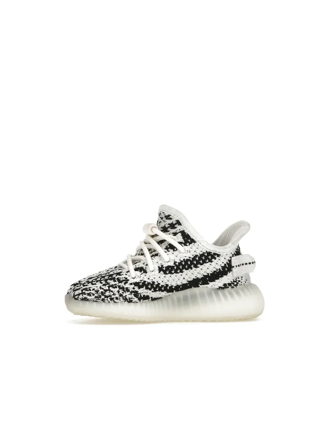 Детские кроссовки lifestyle с полосатым принтом Adidas Yeezy Boost 350 V2 — изображение 3 из 4, белый черный красный
