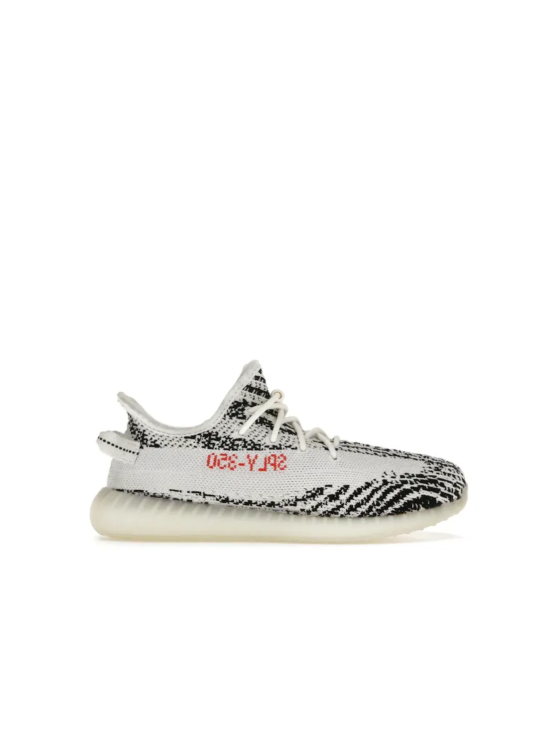 Детские кроссовки lifestyle с принтом Yeezy Boost 350 V2 Adidas — изображение 1 из 4, белый/черный/красный