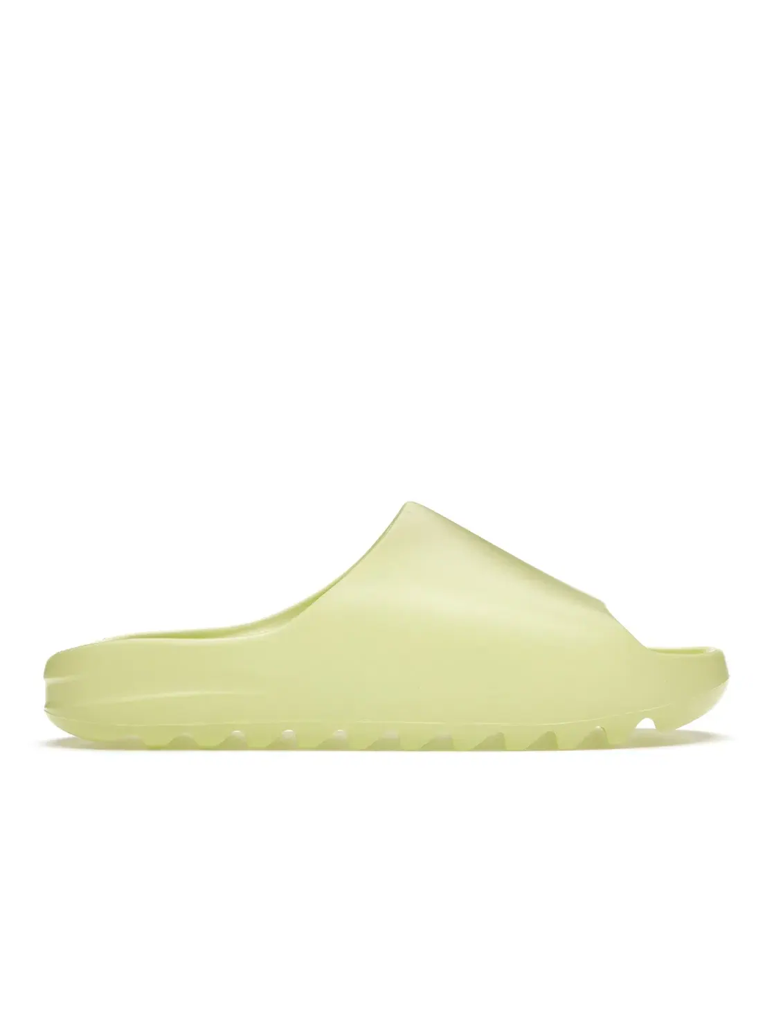 Мужские шлепанцы с открытым носком Glow Green Adidas Yeezy Slide — изображение 1 из 4, зеленый
