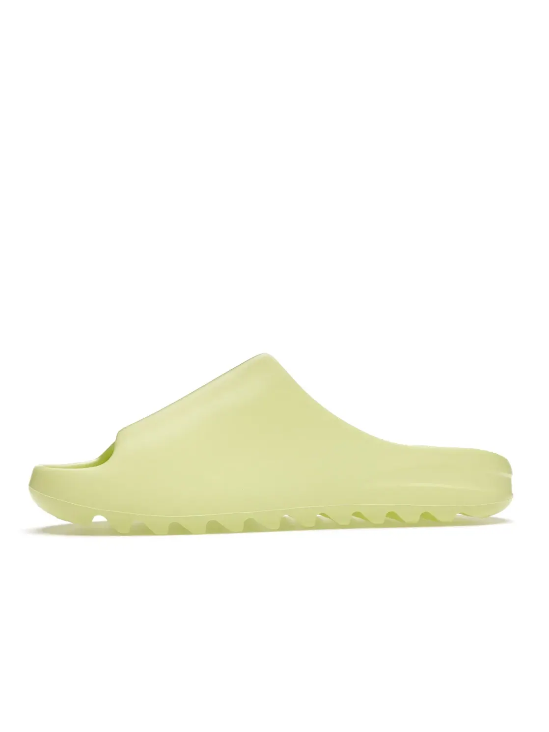Мужские шлепанцы с открытым носком Glow Green Adidas Yeezy Slide — изображение 3 из 4, зеленый