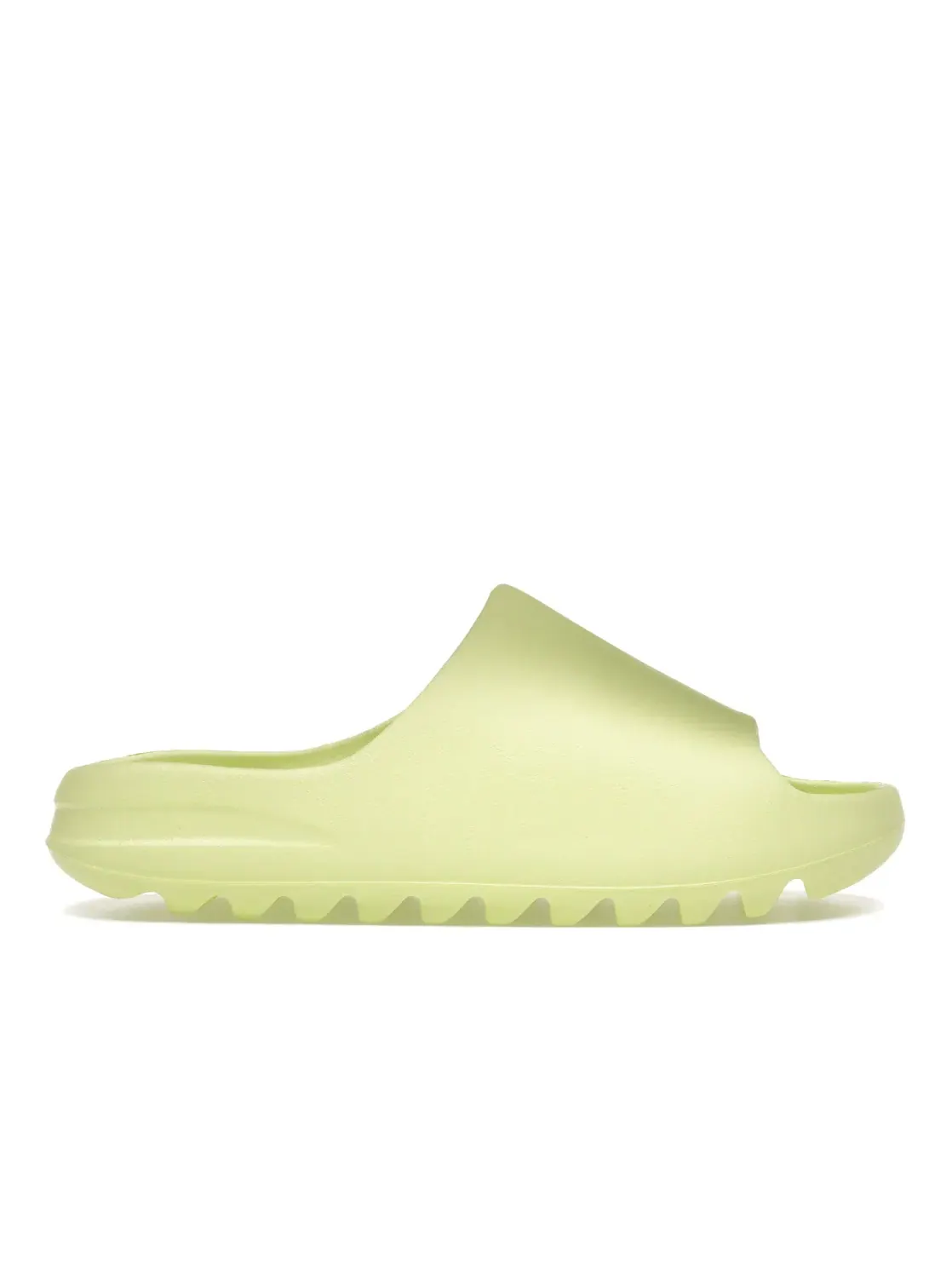 Мужские шлепанцы из пеноматериала EVA Glow Green Adidas Yeezy Slide — изображение 1 из 4, зеленый