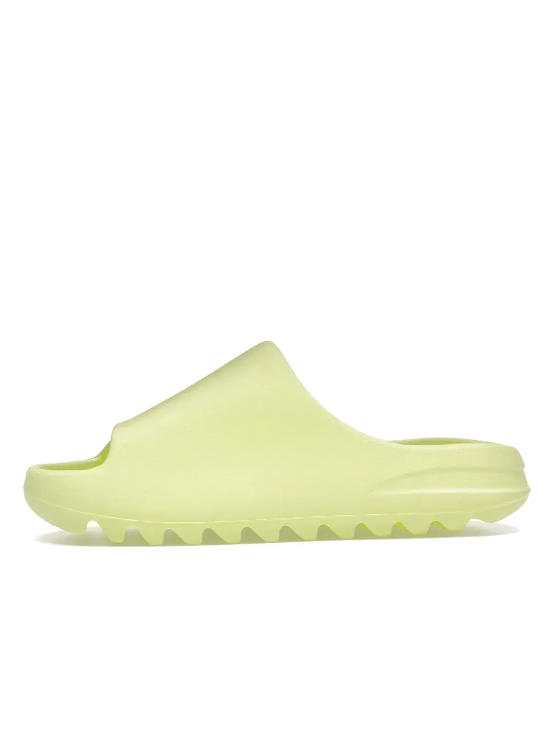 Мужские шлепанцы из пеноматериала EVA Glow Green Adidas Yeezy Slide — изображение 3 из 4, зеленый