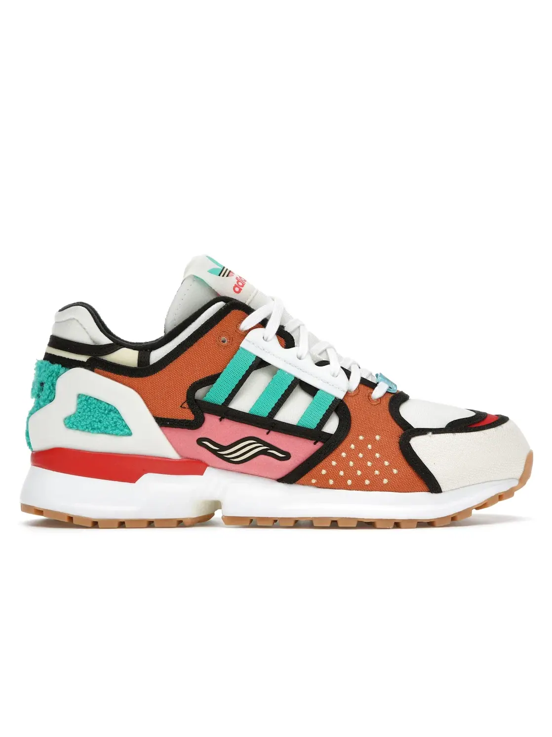 Мужские кроссовки lifestyle с принтом The Simpsons Krusty Burger Adidas ZX 10000 — изображение 1 из 4