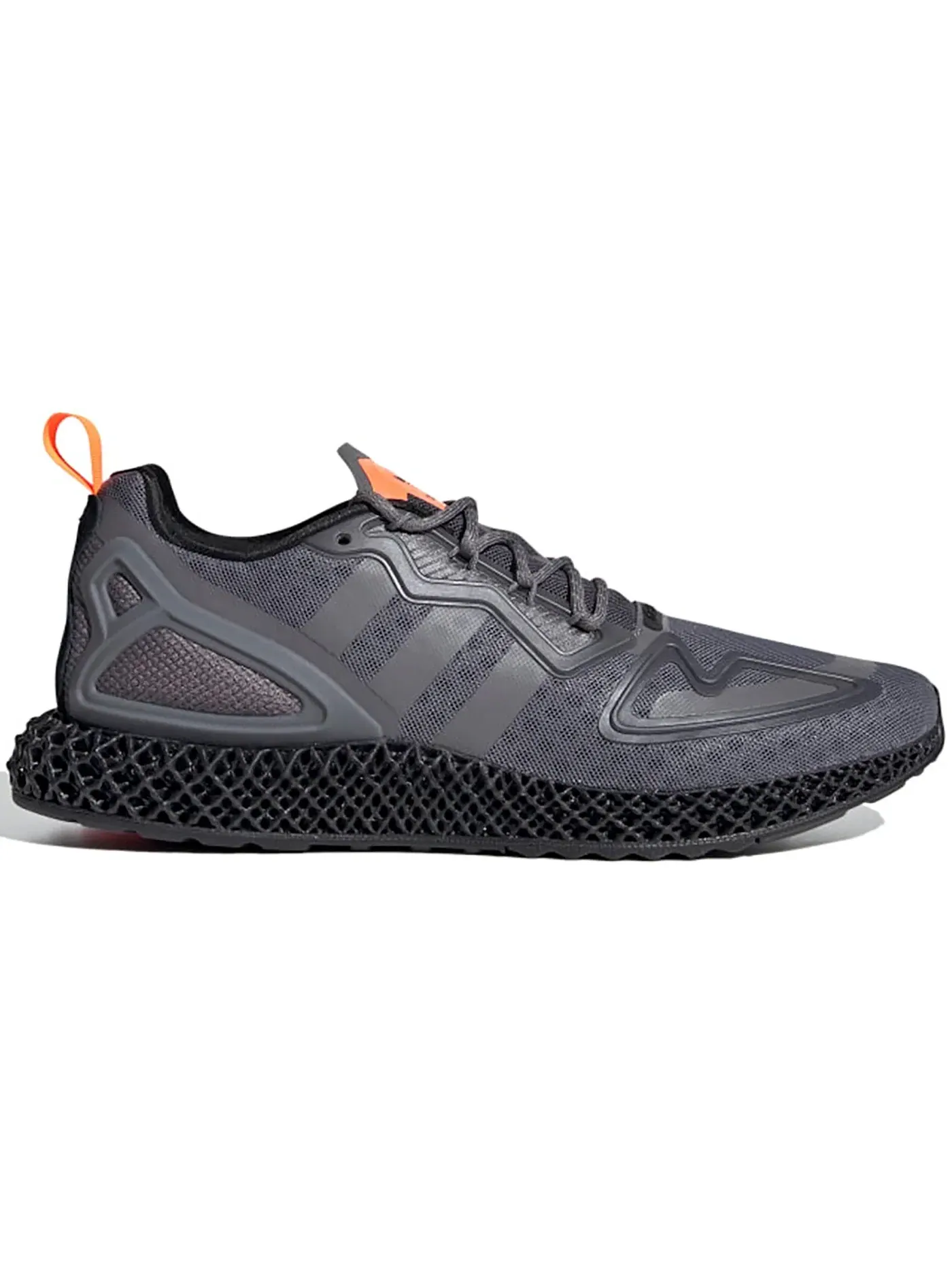 Мужские кроссовки Lifestyle с амортизацией Adidas ZX 2K 4D — изображение 1 из 1, серый/черный/оранжевый