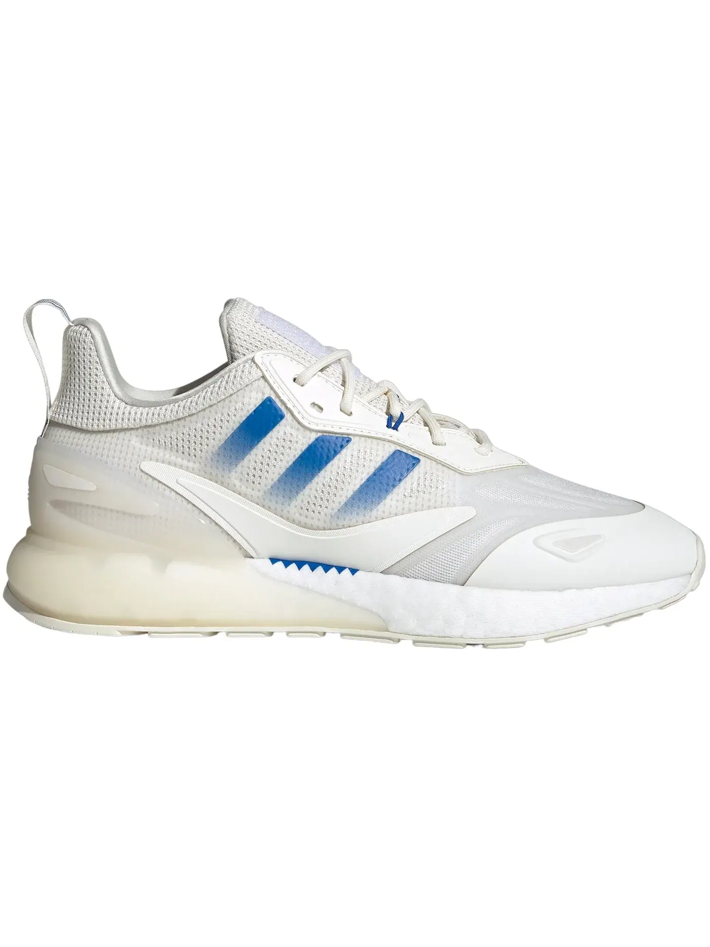 Мужские кроссовки с амортизацией Boost Adidas ZX 2K Boost 2.0 — изображение 1 из 1, белый/белый/синий