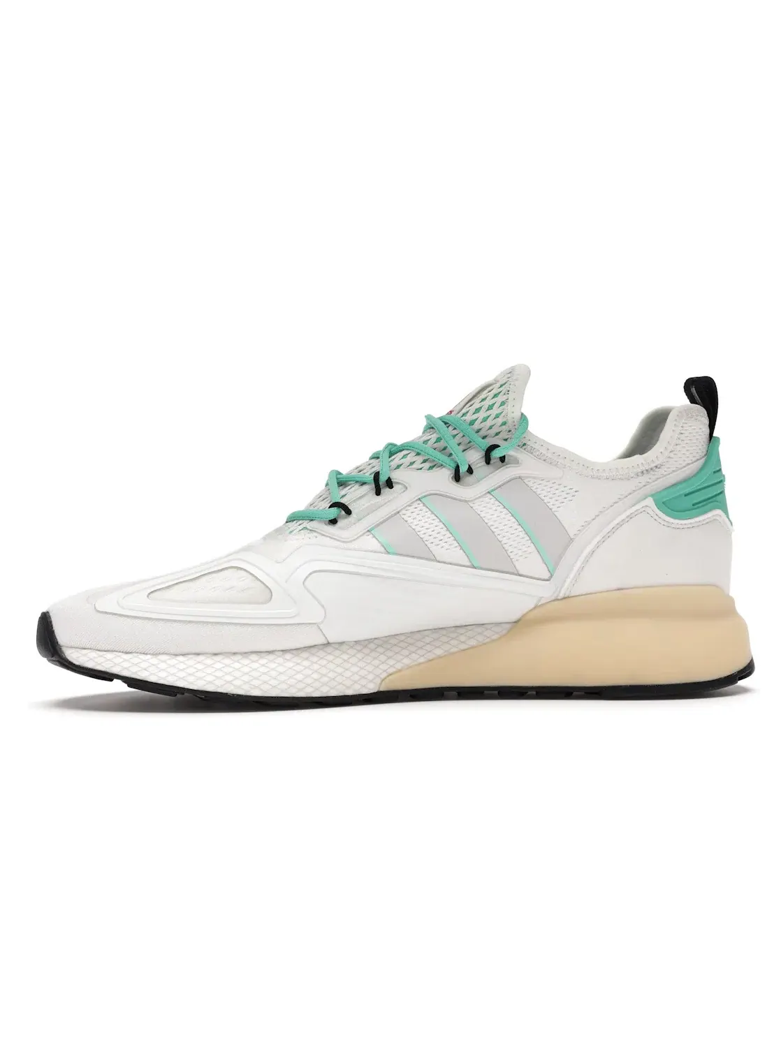 Мужские кроссовки Lifestyle с амортизацией Boost Adidas ZX 2K Boost — изображение 3 из 4, белый/серый/-зеленый