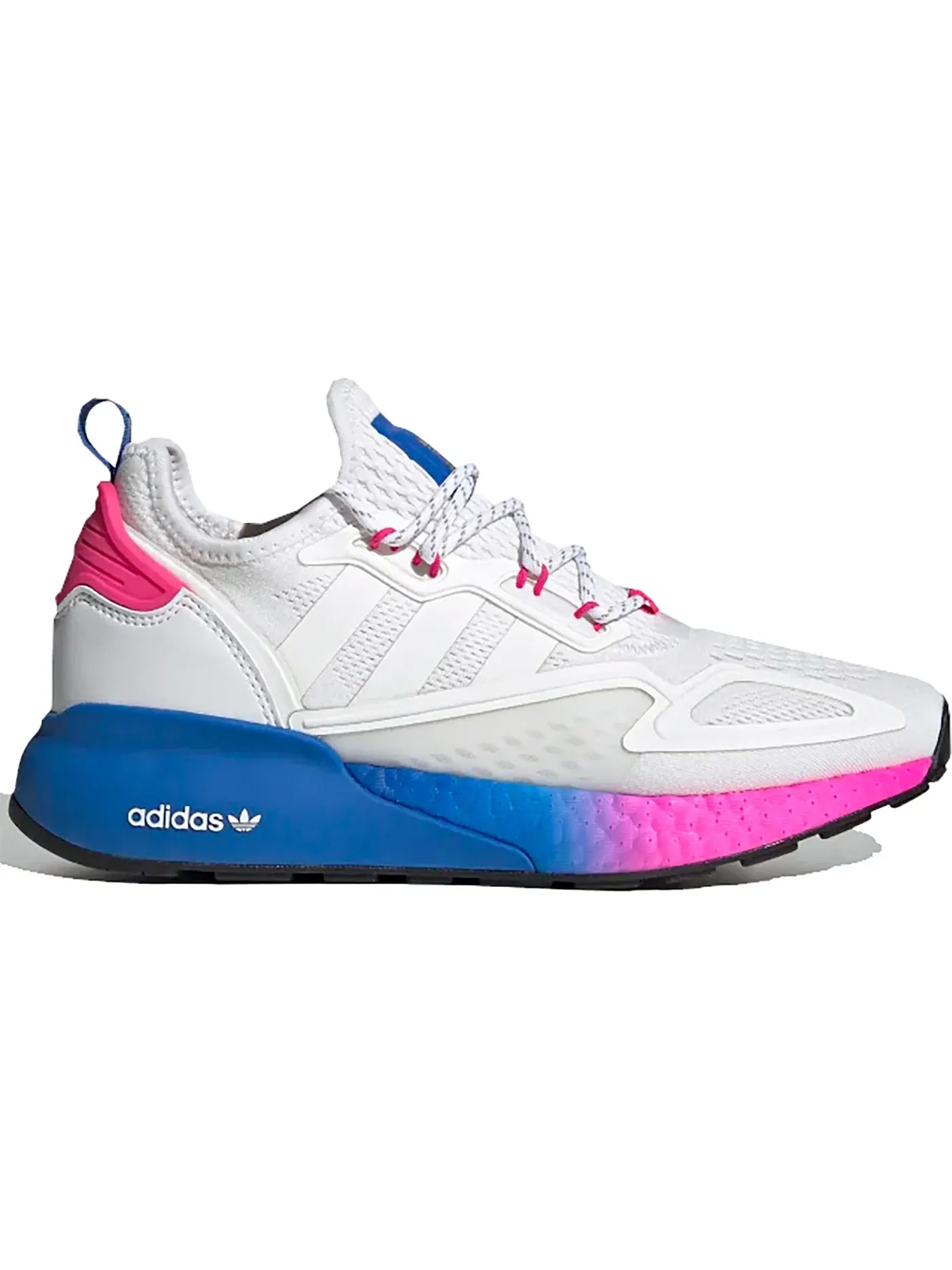 Женские кроссовки Lifestyle с технологией Boost Adidas ZX 2K Boost — изображение 1 из 1, белый/белый/розовый