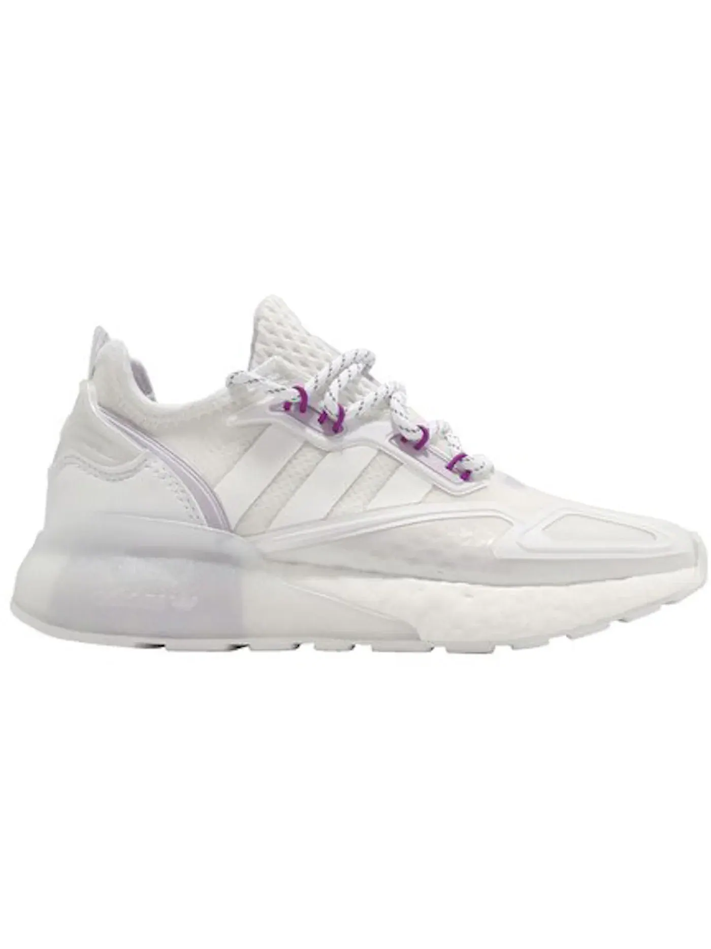 Женские кроссовки Lifestyle Adidas ZX 2K Boost — изображение 1 из 1, белый/белый/фиолетовый