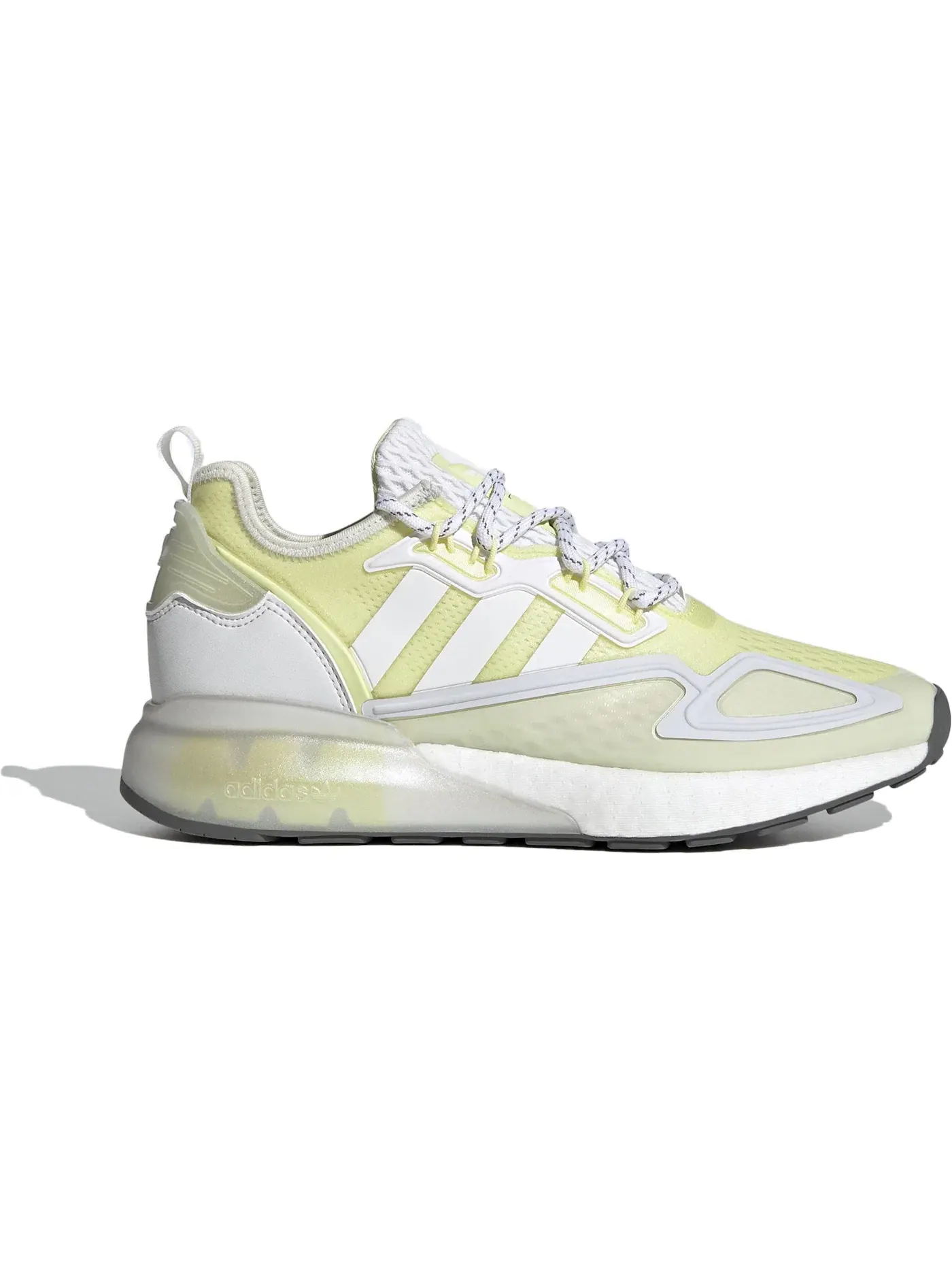 Женские кроссовки Lifestyle с амортизацией Boost Adidas ZX 2K Boost — изображение 1 из 1, белый/белый/желтый