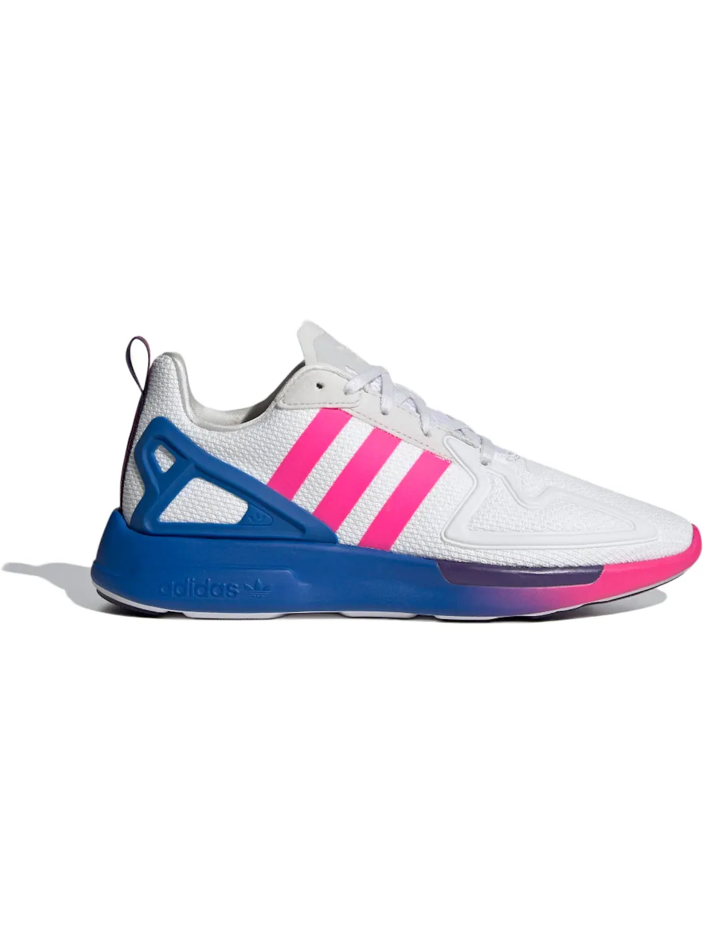Женские кроссовки Lifestyle Adidas ZX 2K Flux Gradient Sole — изображение 1 из 1, белый/розовый/синий