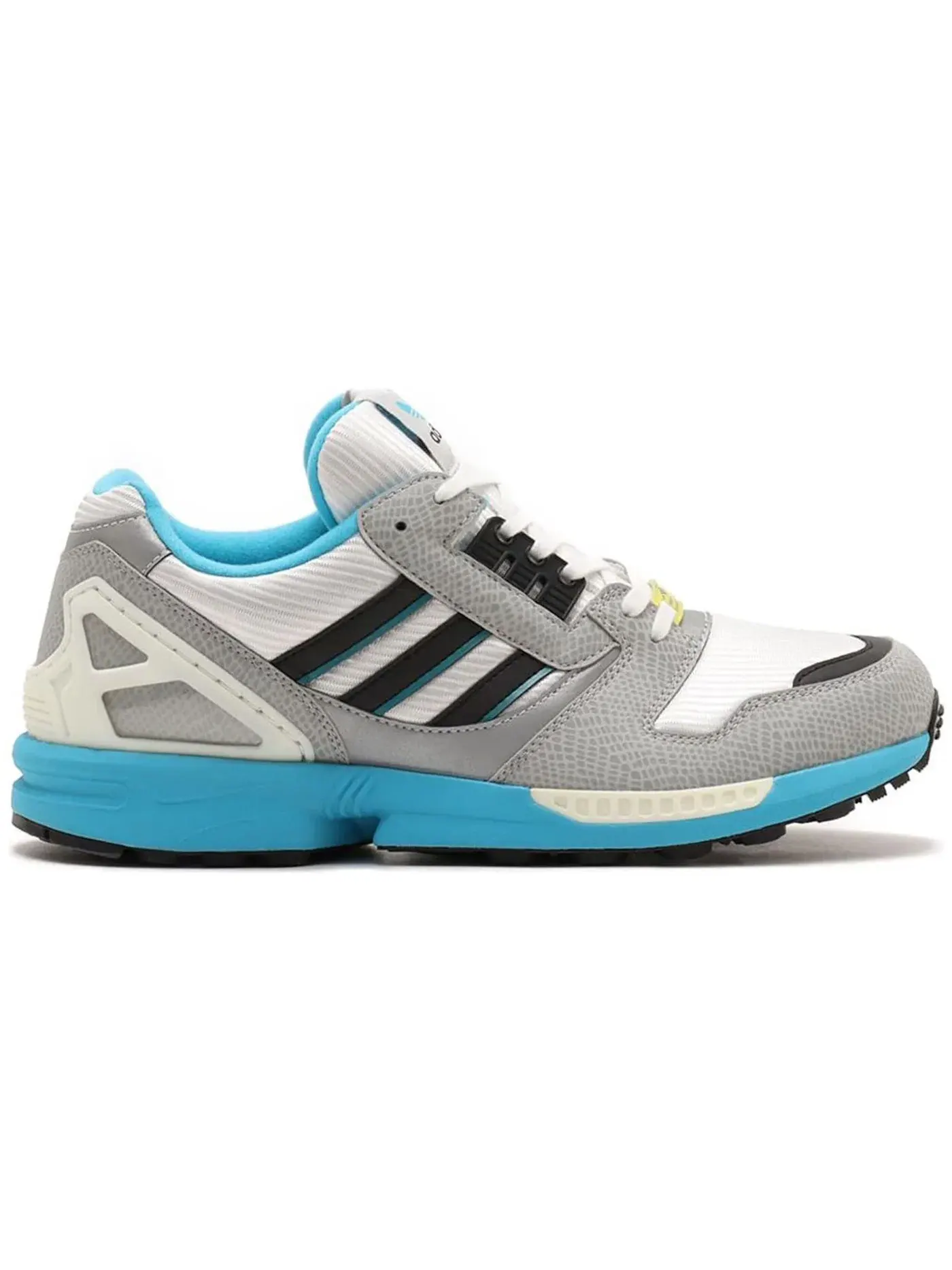 Мужские кроссовки с эффектом свечения в темноте Adidas ZX 8000 — изображение 1 из 1, серый/белый/синий