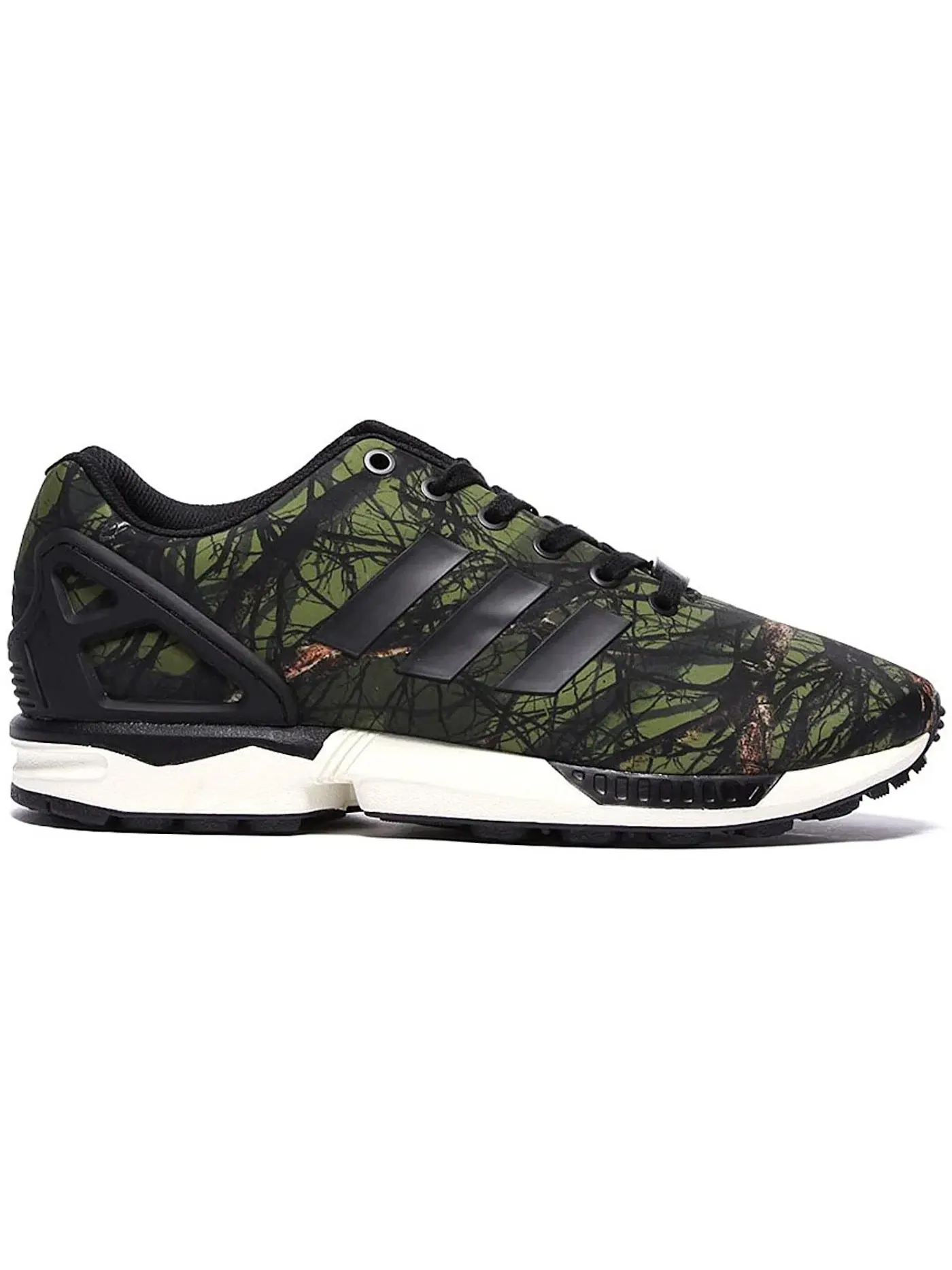 Мужские кроссовки lifestyle с камуфляжным принтом Adidas ZX Flux — изображение 1 из 1, глубокий/черный