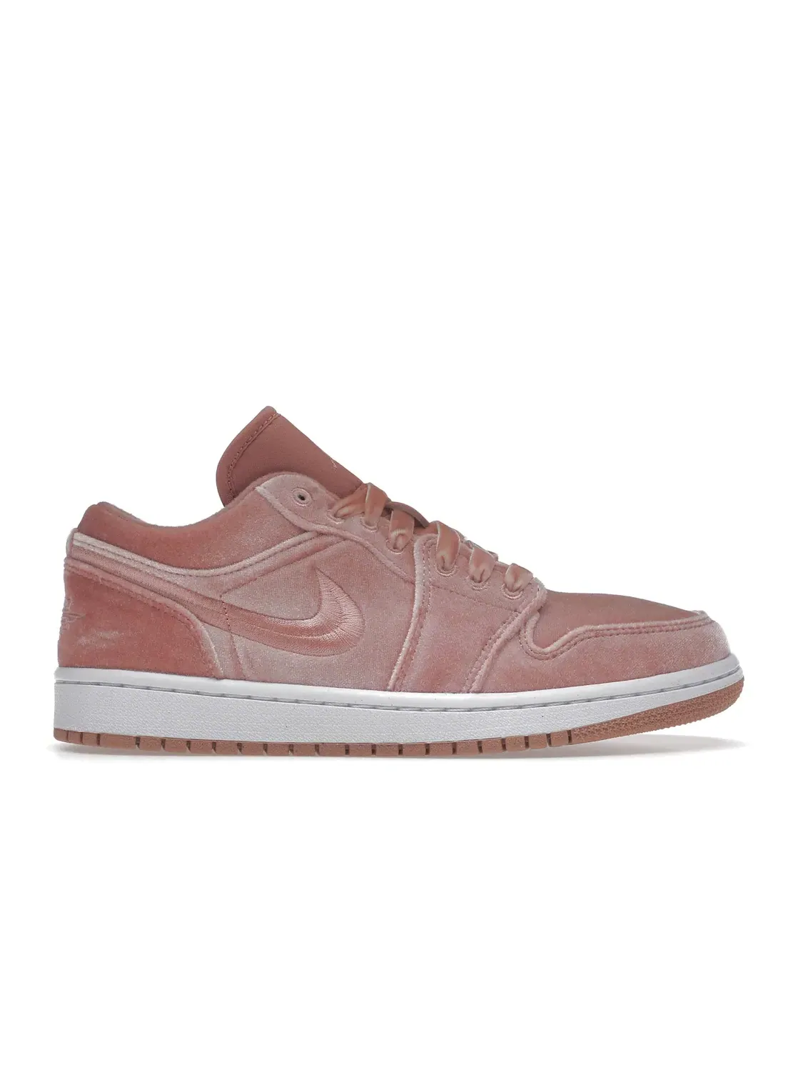 Женские кроссовки с бархатистым верхом Air Jordan 1 Low SE Jordan — изображение 1 из 4, розовый/белый/розовый