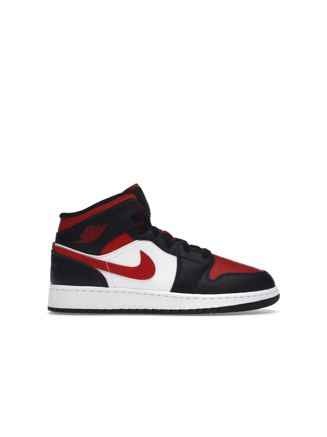 Детские кроссовки Lifestyle с принтом Air Jordan 1 Mid Jordan — изображение 1 из 4, черный красный белый