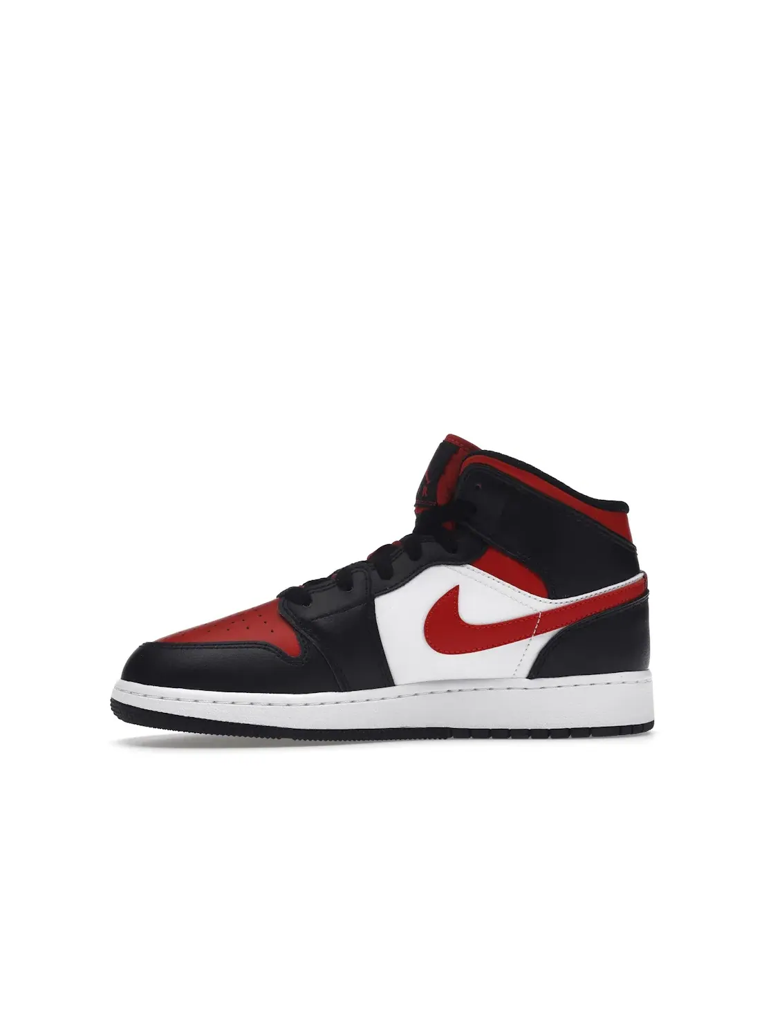 Детские кроссовки Lifestyle с принтом Air Jordan 1 Mid Jordan — изображение 3 из 4, черный красный белый