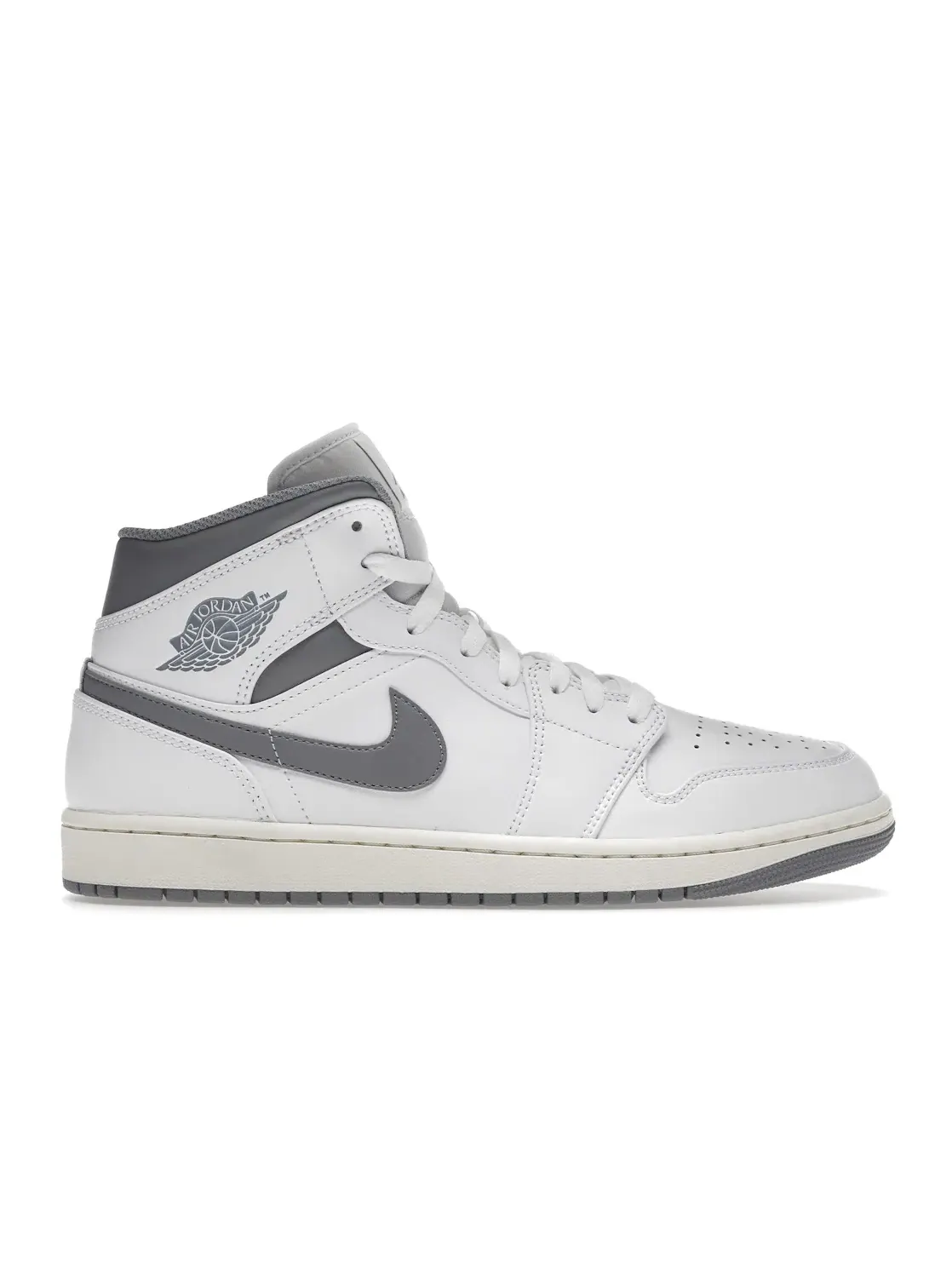 Мужские кроссовки с кожаным верхом Air Jordan 1 Mid Jordan — изображение 1 из 4, белый