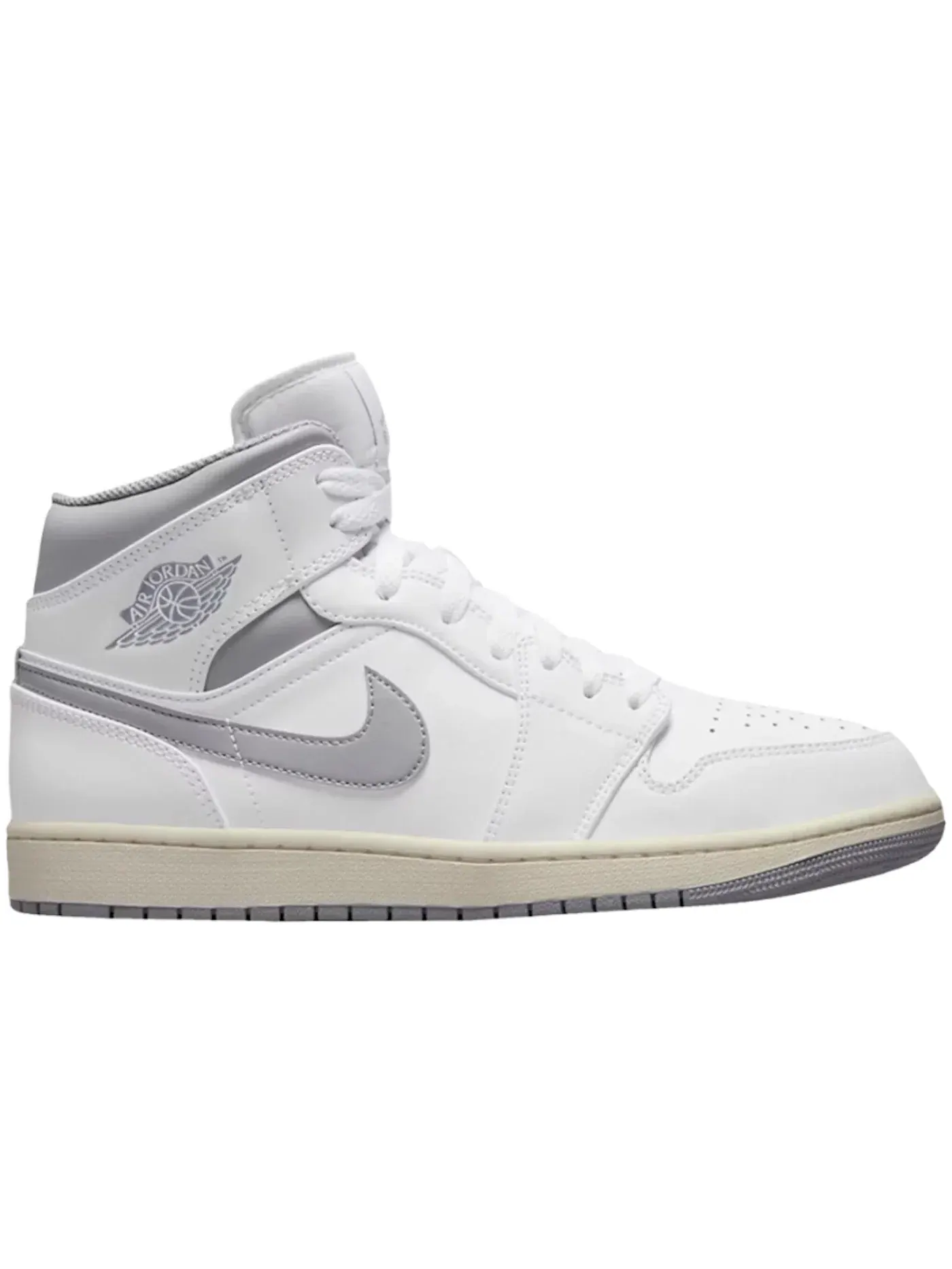 Детские кроссовки Lifestyle Air Jordan 1 Mid Neutral Grey Jordan — изображение 1 из 1, белый/натуральный серый