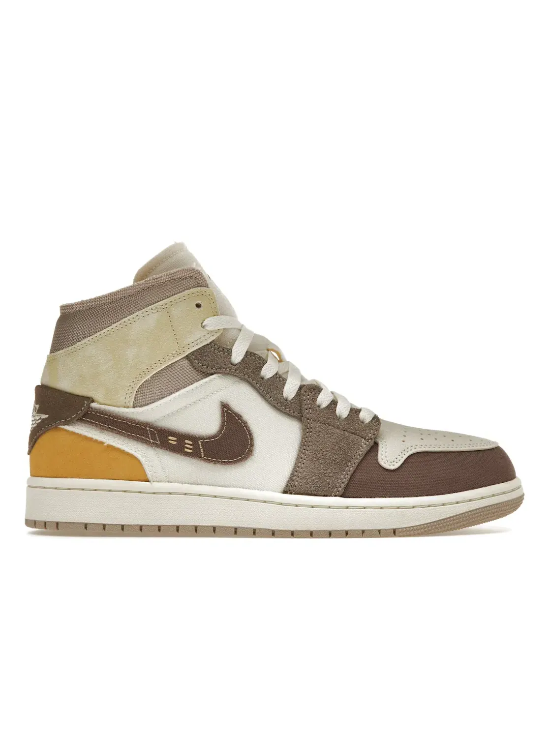 Мужские кроссовки с уникальным цветовым сочетанием Air Jordan 1 Mid SE Craft Jordan — изображение 1 из 4, золотистый