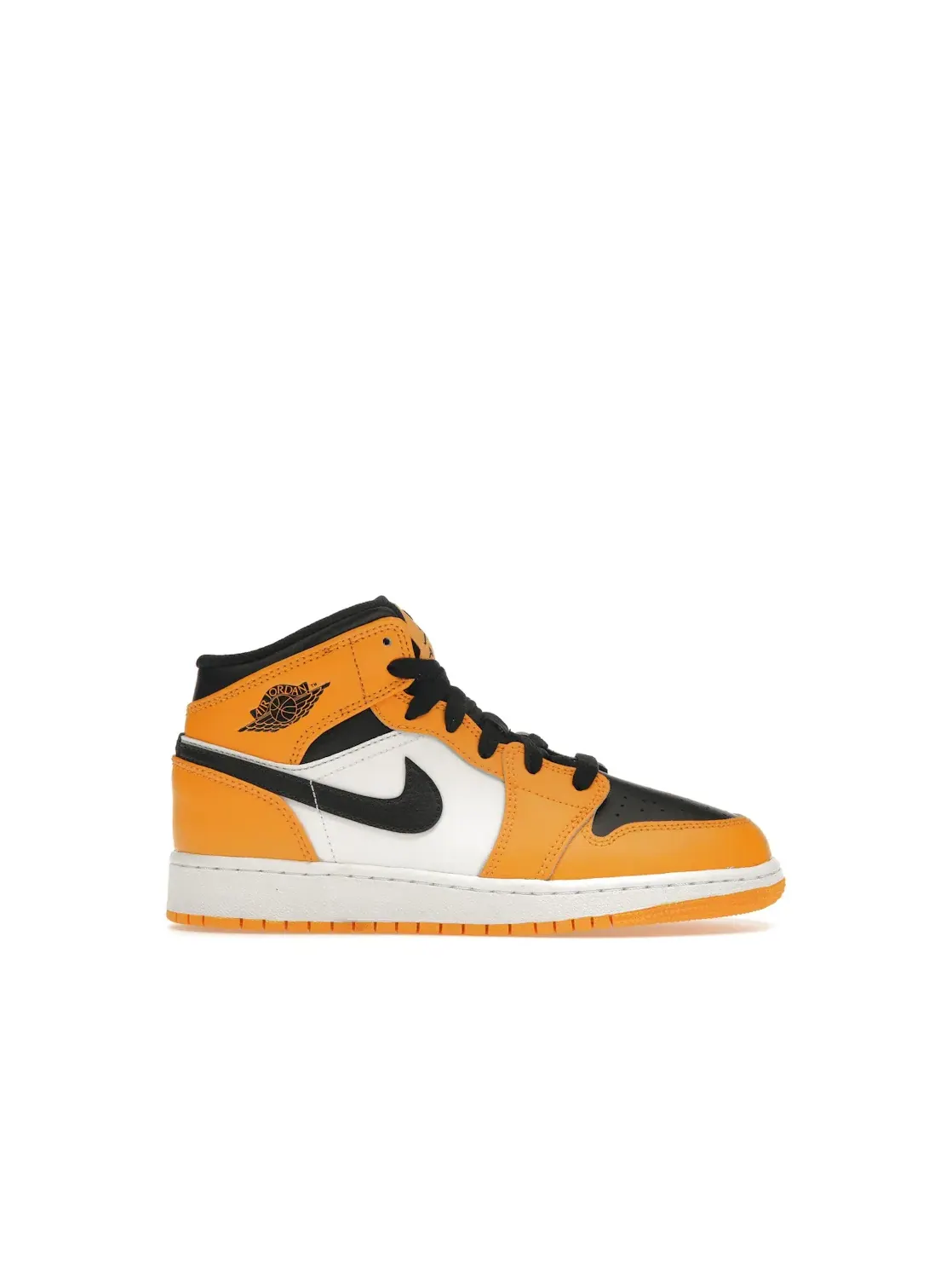 Детские кроссовки с кожаным верхом Jordan 1 Mid — изображение 1 из 4, белый-черный
