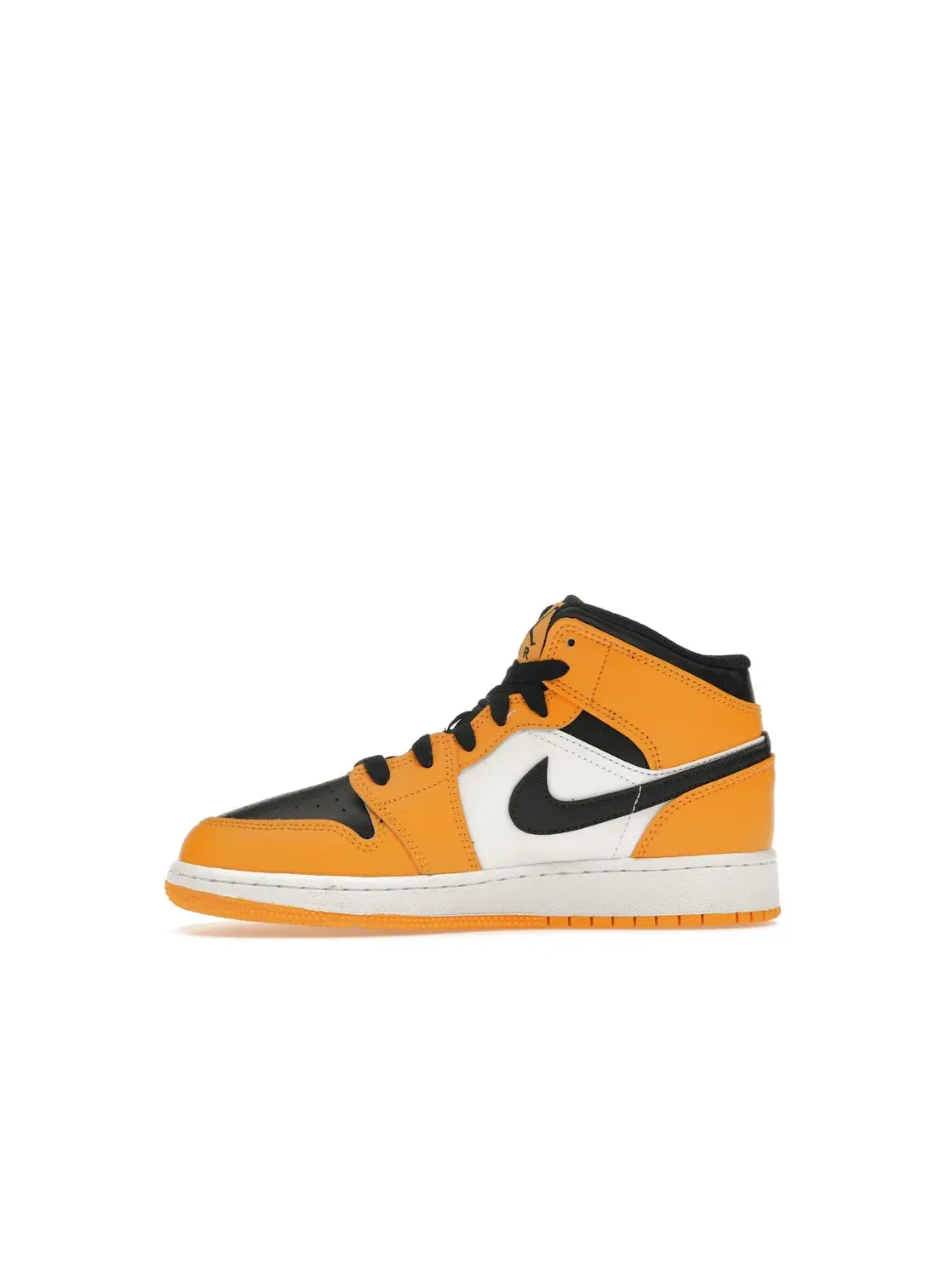 Детские кроссовки с кожаным верхом Jordan 1 Mid — изображение 3 из 4, белый-черный