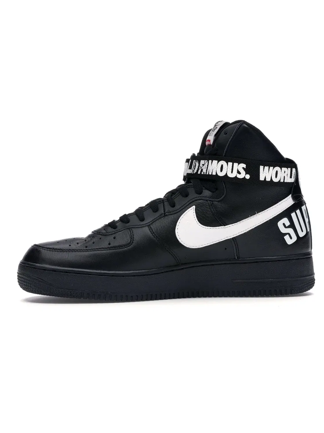 Мужские кроссовки Nike Air Force 1 High Supreme World Famous Black — изображение 3 из 4, черный/белый