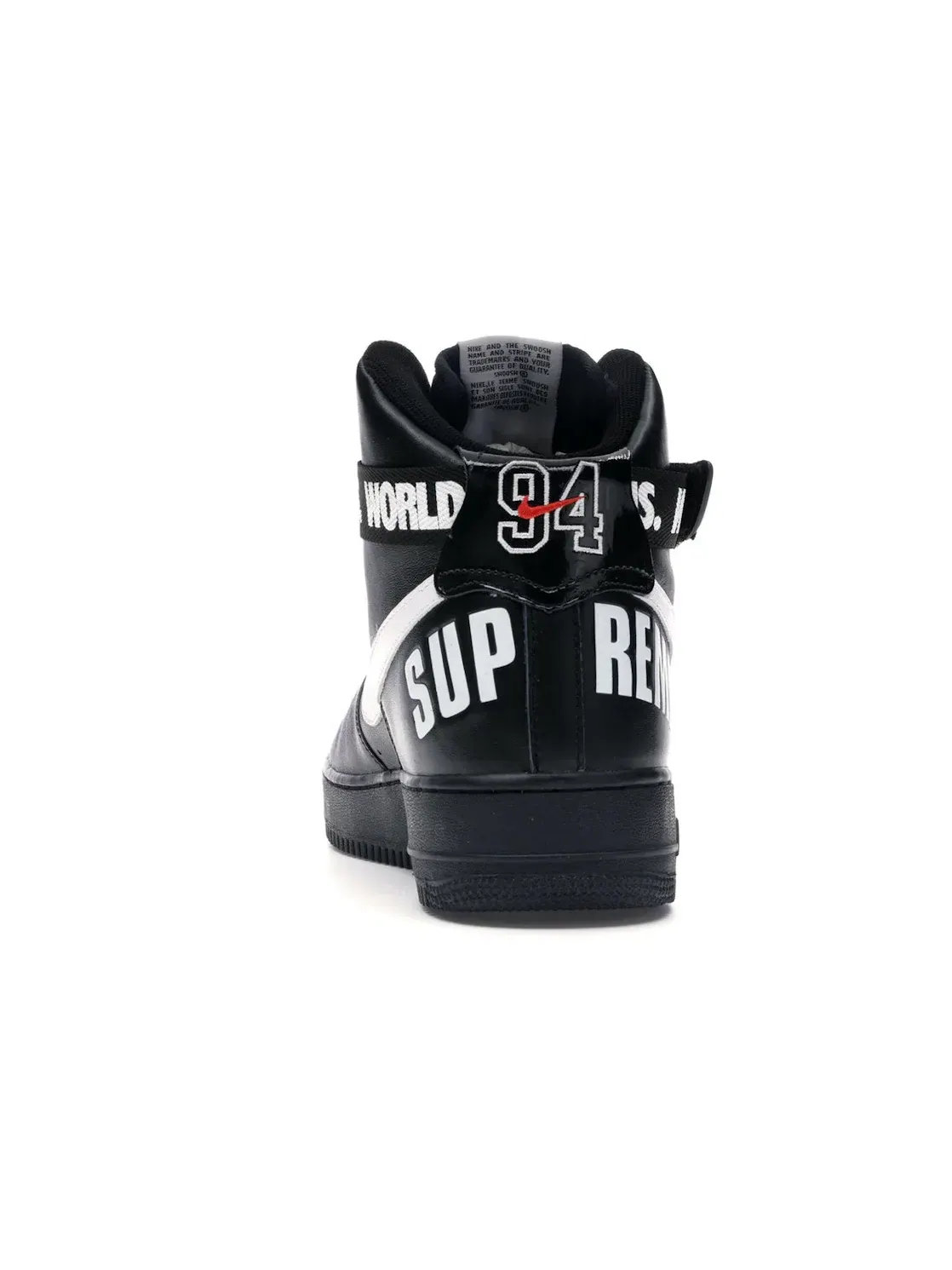 Мужские кроссовки Nike Air Force 1 High Supreme World Famous Black — изображение 4 из 4, черный/белый