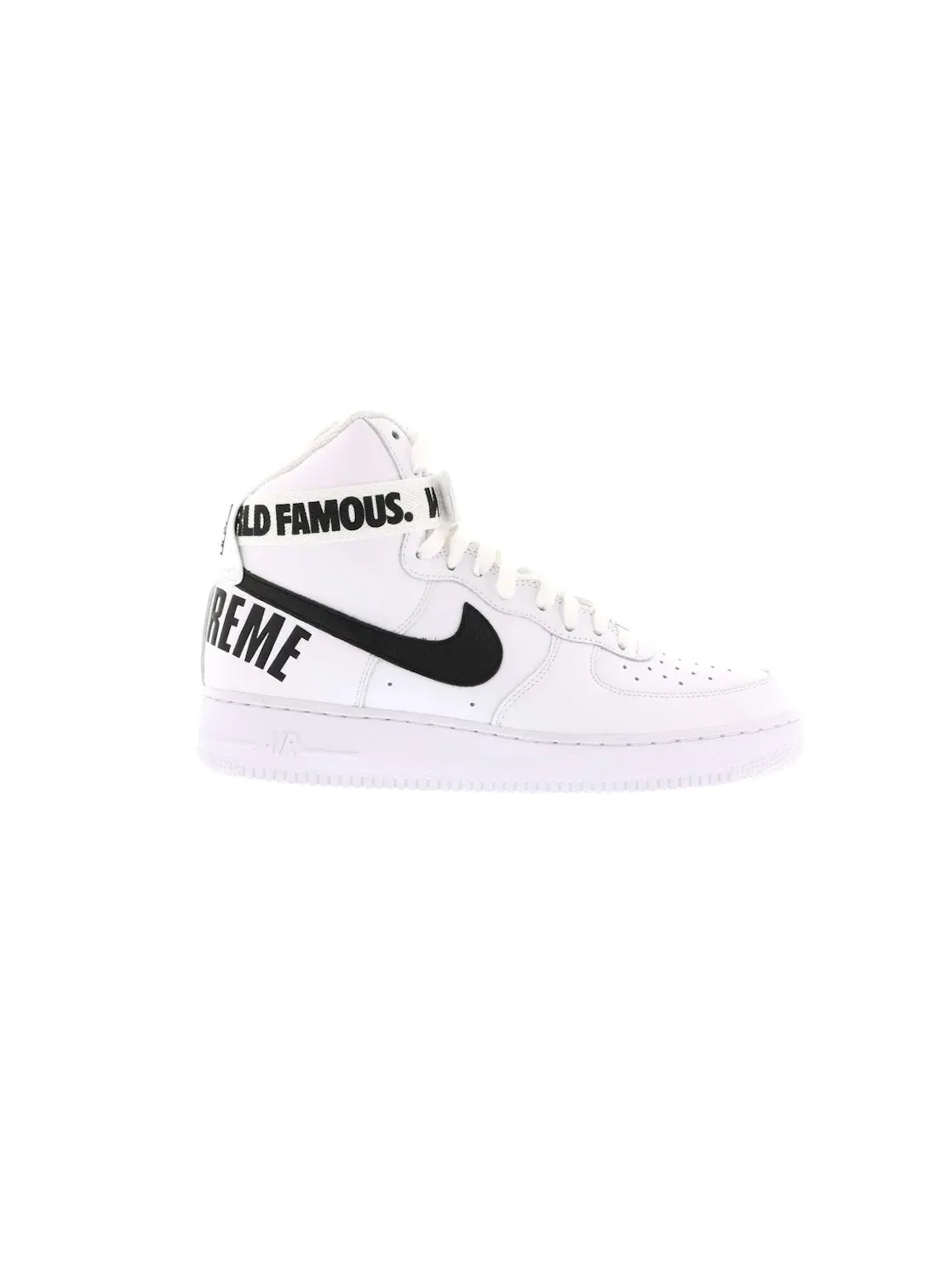 Мужские кроссовки Nike Air Force 1 High Supreme World Famous White — изображение 1 из 4, белый/черный