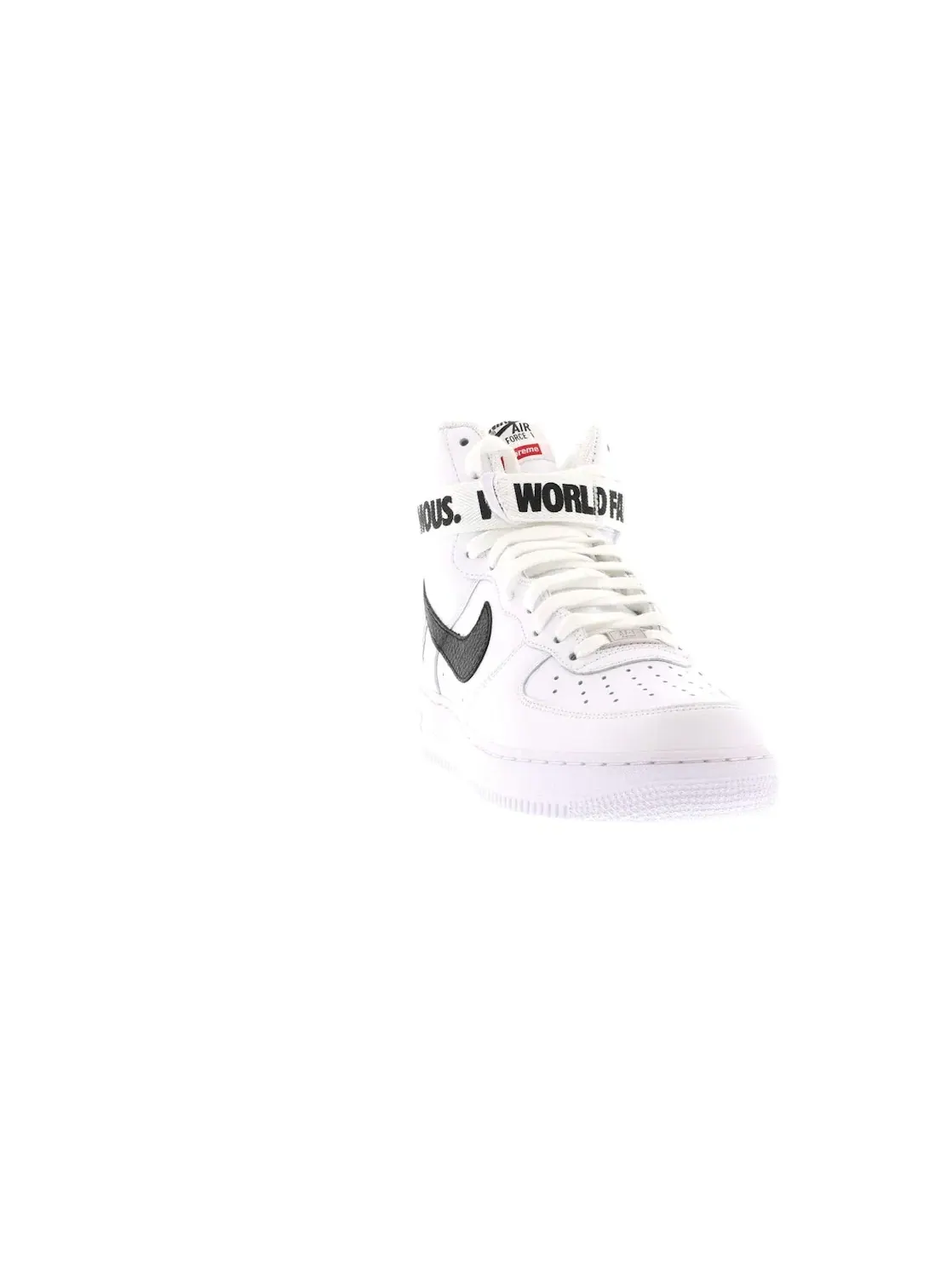Мужские кроссовки Nike Air Force 1 High Supreme World Famous White — изображение 2 из 4, белый/черный