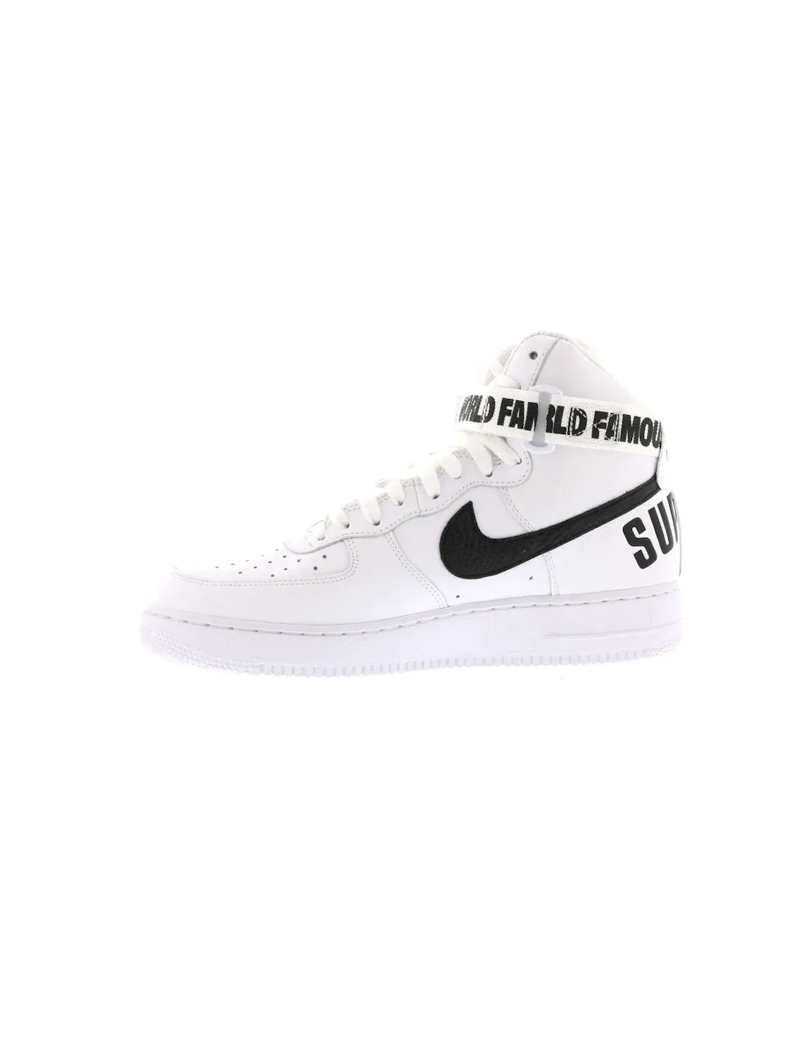 Мужские кроссовки Nike Air Force 1 High Supreme World Famous White — изображение 3 из 4, белый/черный