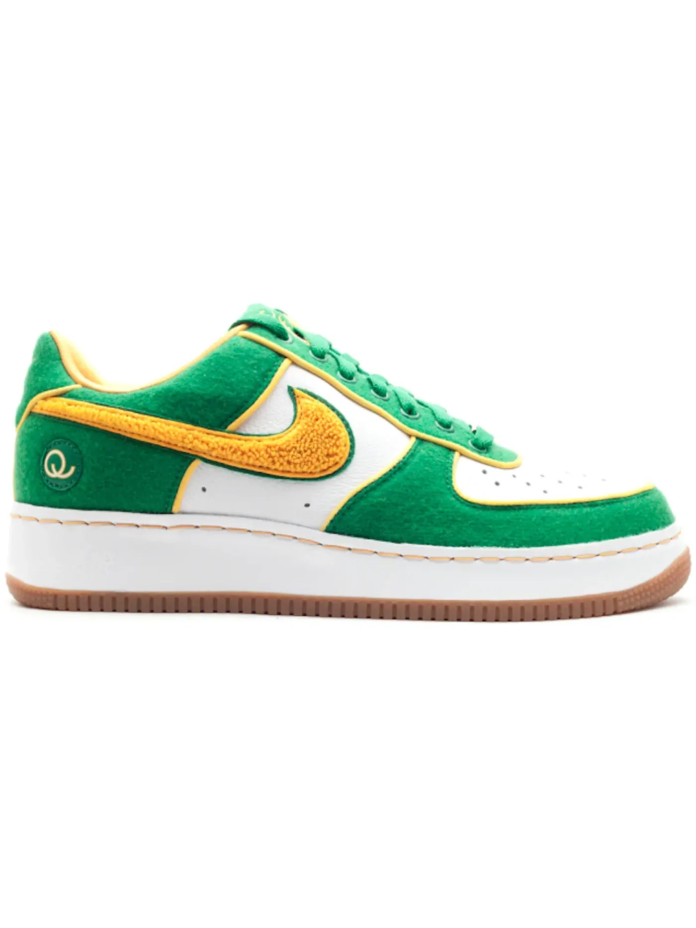 Мужские кроссовки Lifestyle Nike Air Force 1 Low — изображение 1 из 1, зеленый/золотистый-белый