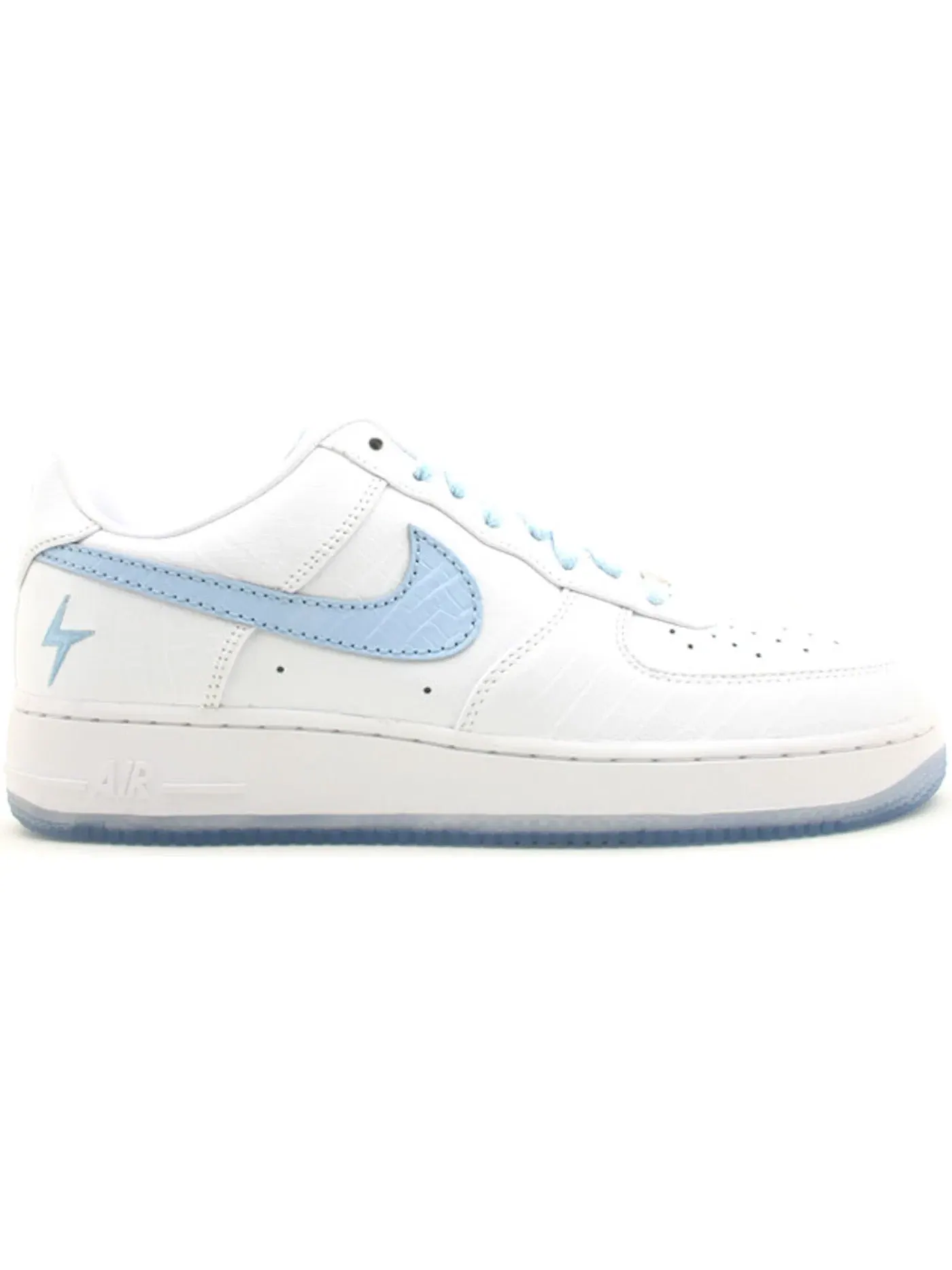 Мужские кроссовки кожаные Nike Air Force 1 Low — изображение 1 из 1, белый/синий