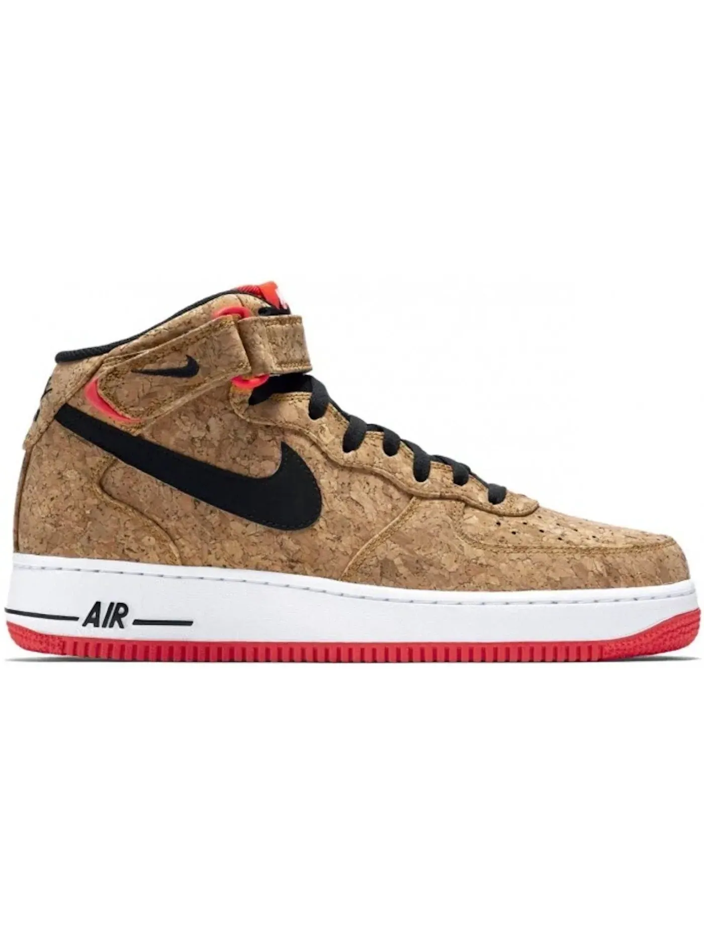 Мужские кроссовки Lifestyle Nike Air Force 1 Mid — изображение 1 из 1, натуральный/черный-яркий