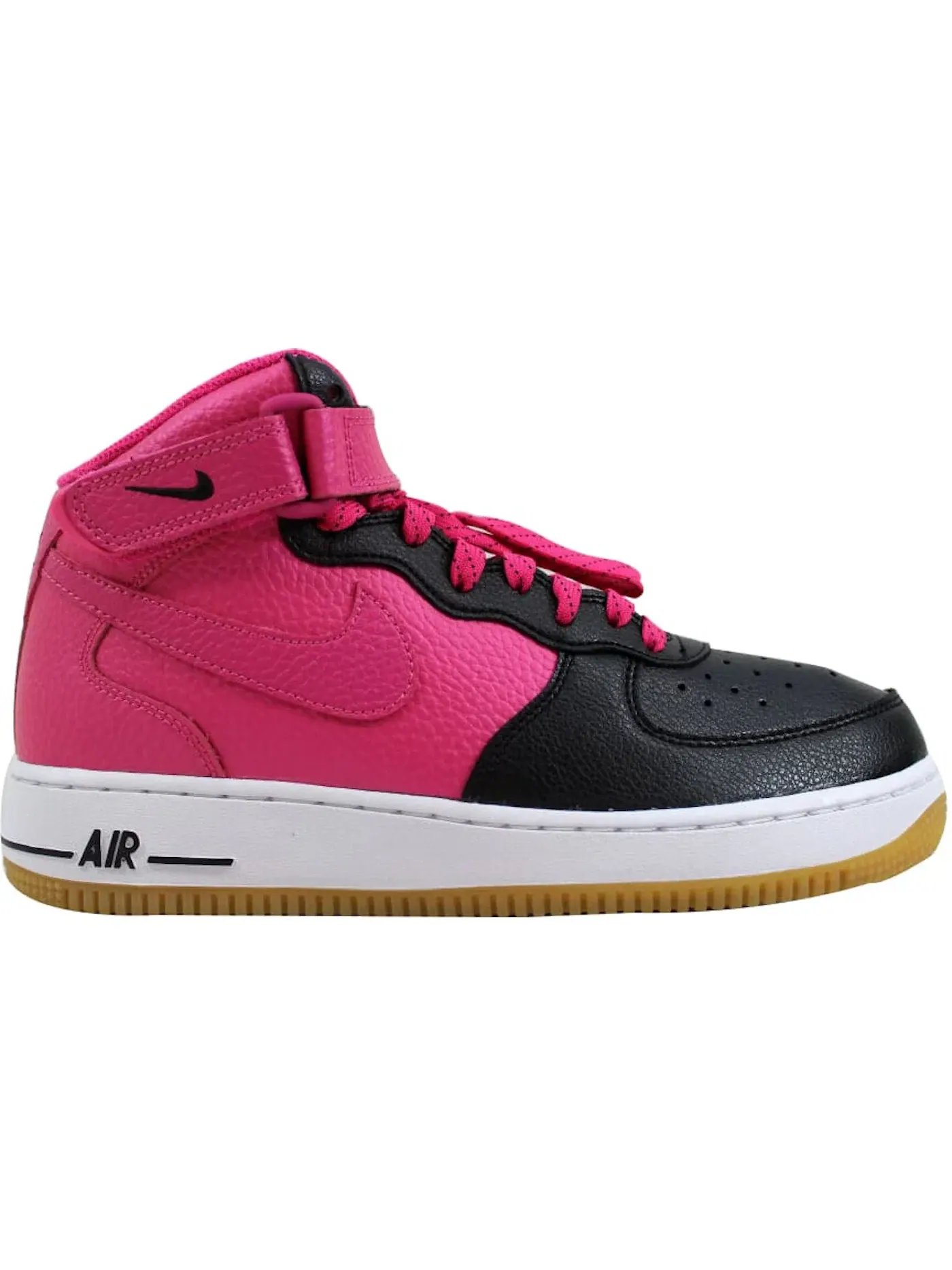 Детские кроссовки с длинным шнурком Nike Air Force 1 Mid — изображение 1 из 1, черный розовый белый